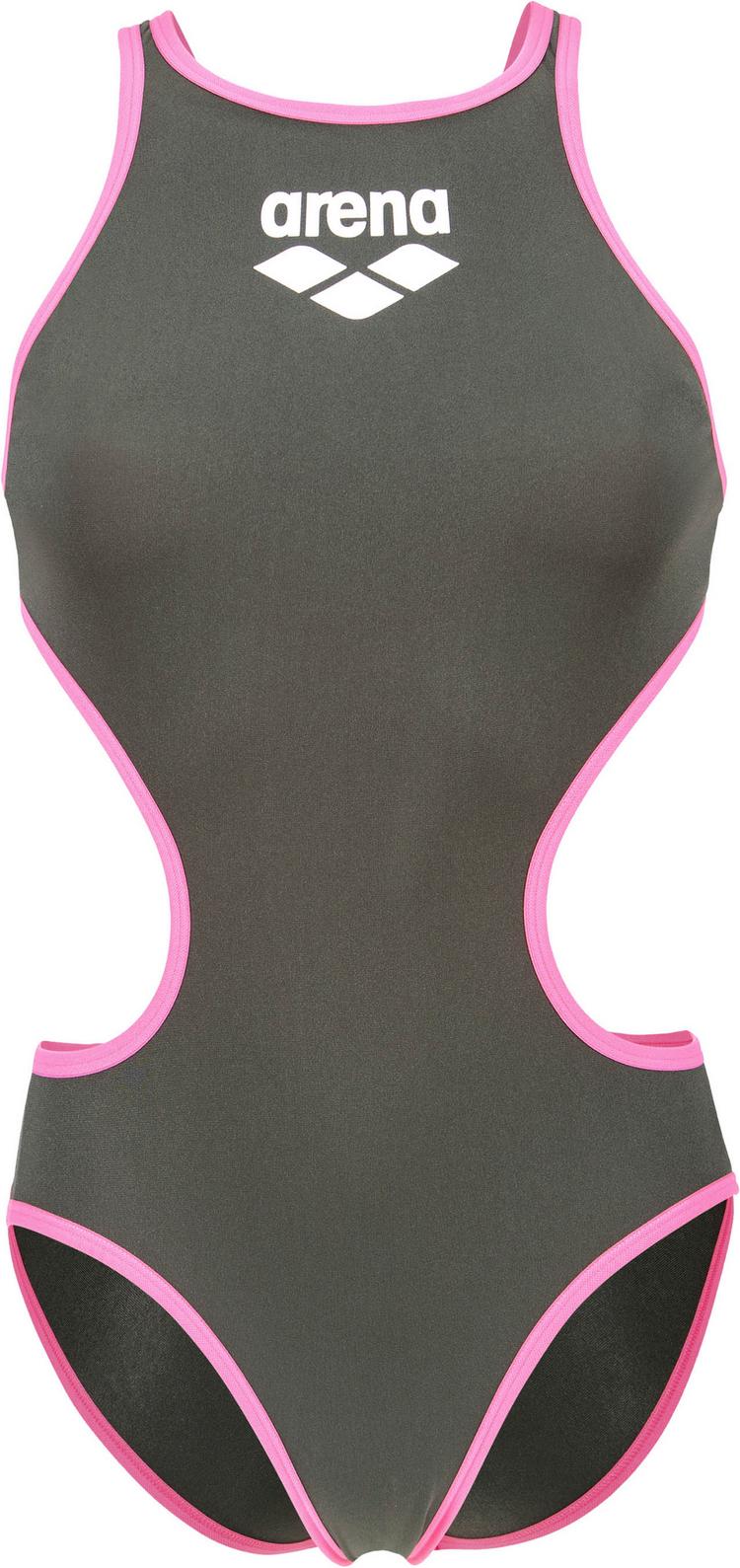 Arena Arena One Big Logo Schwimmanzug Damen - dark sage-shocking pink - 0 | SportScheck