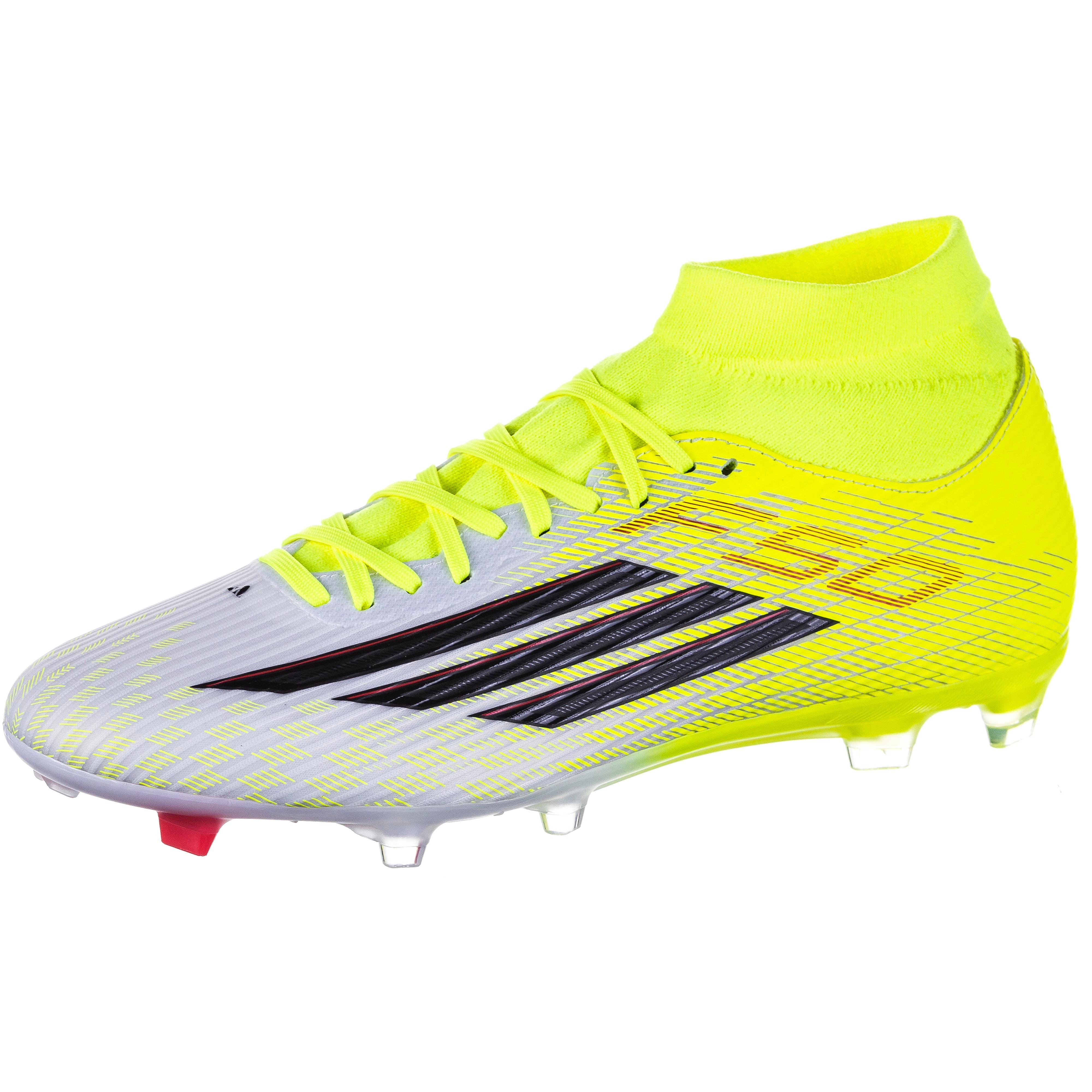 adidas F50 LEAGUE MID FG-MG Fu&szlig;ballschuhe Herren - team solar yellow-core black-lucid red