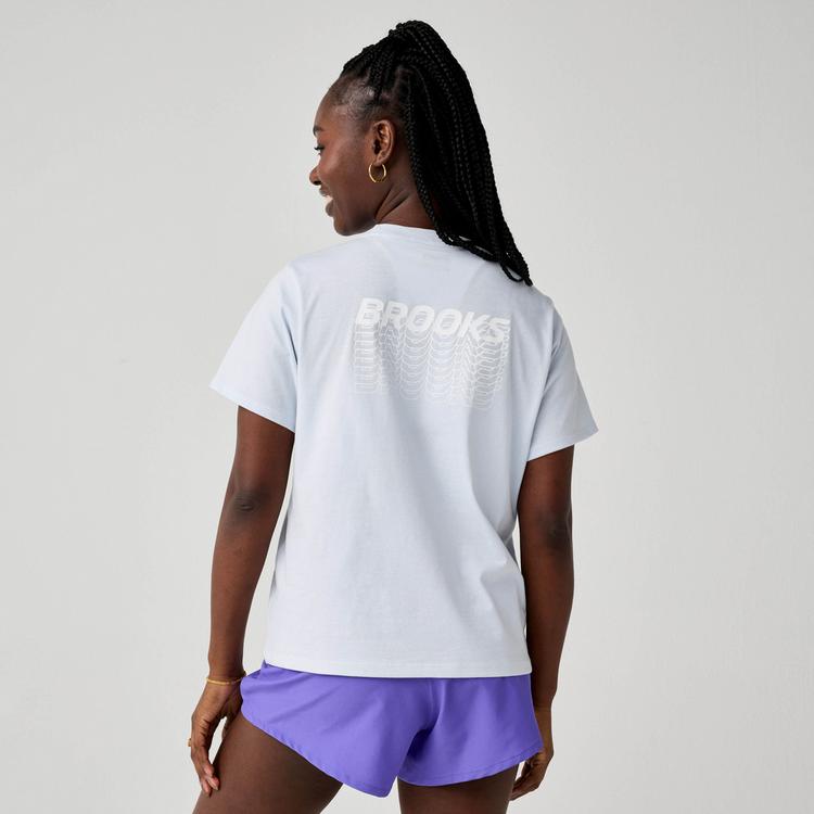 Brooks Brooks Graphic Funktionsshirt Damen - halogen blue-white - 1 | SportScheck