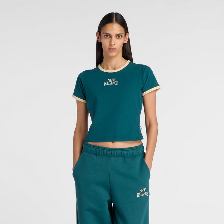 NEW BALANCE NEW BALANCE Croptop Damen - medusa green - 0 | SportScheck