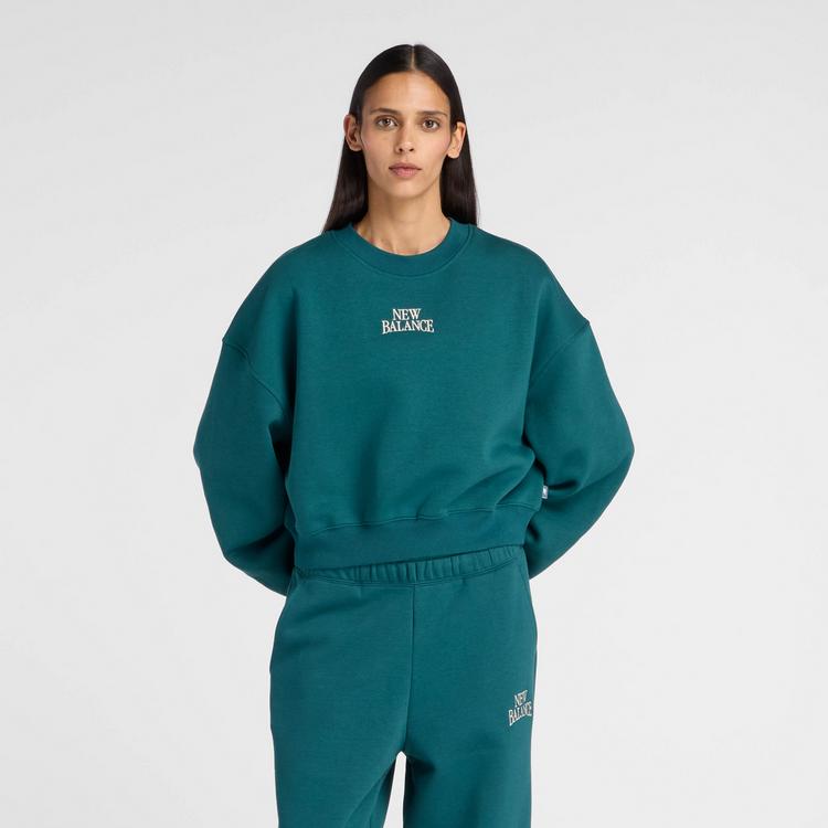NEW BALANCE NEW BALANCE Sweatshirt Damen - medusa green - 0 | SportScheck