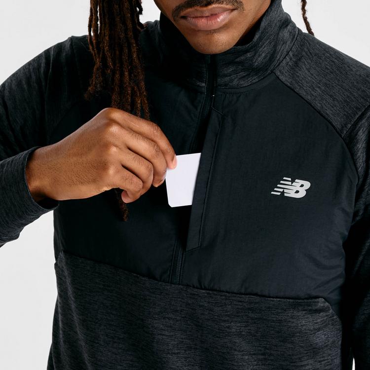 NEW BALANCE NEW BALANCE Mens Running LS Top Funktionsshirt Herren - black - 5 | SportScheck