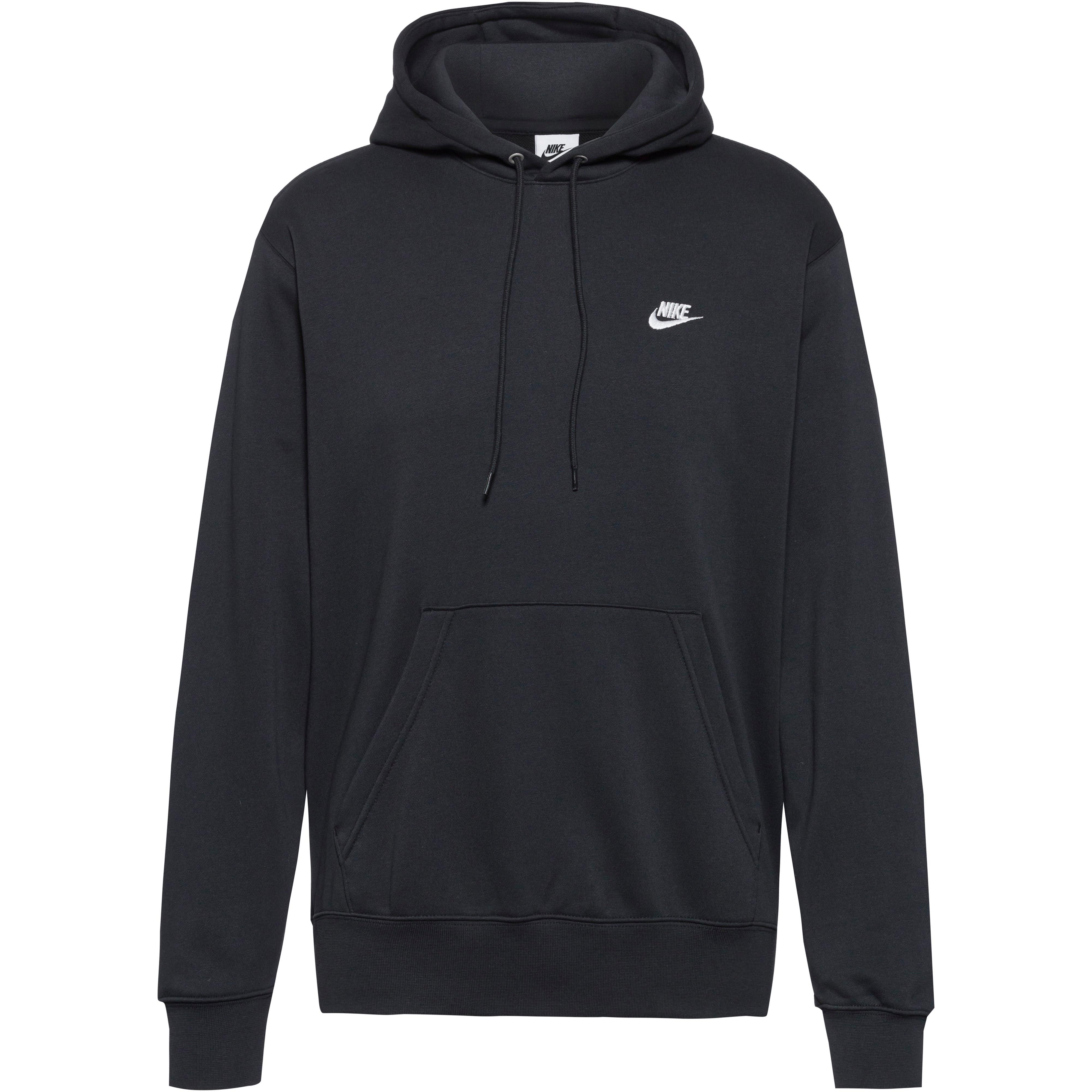 Nike Club Hoodie Herren - black-black-white