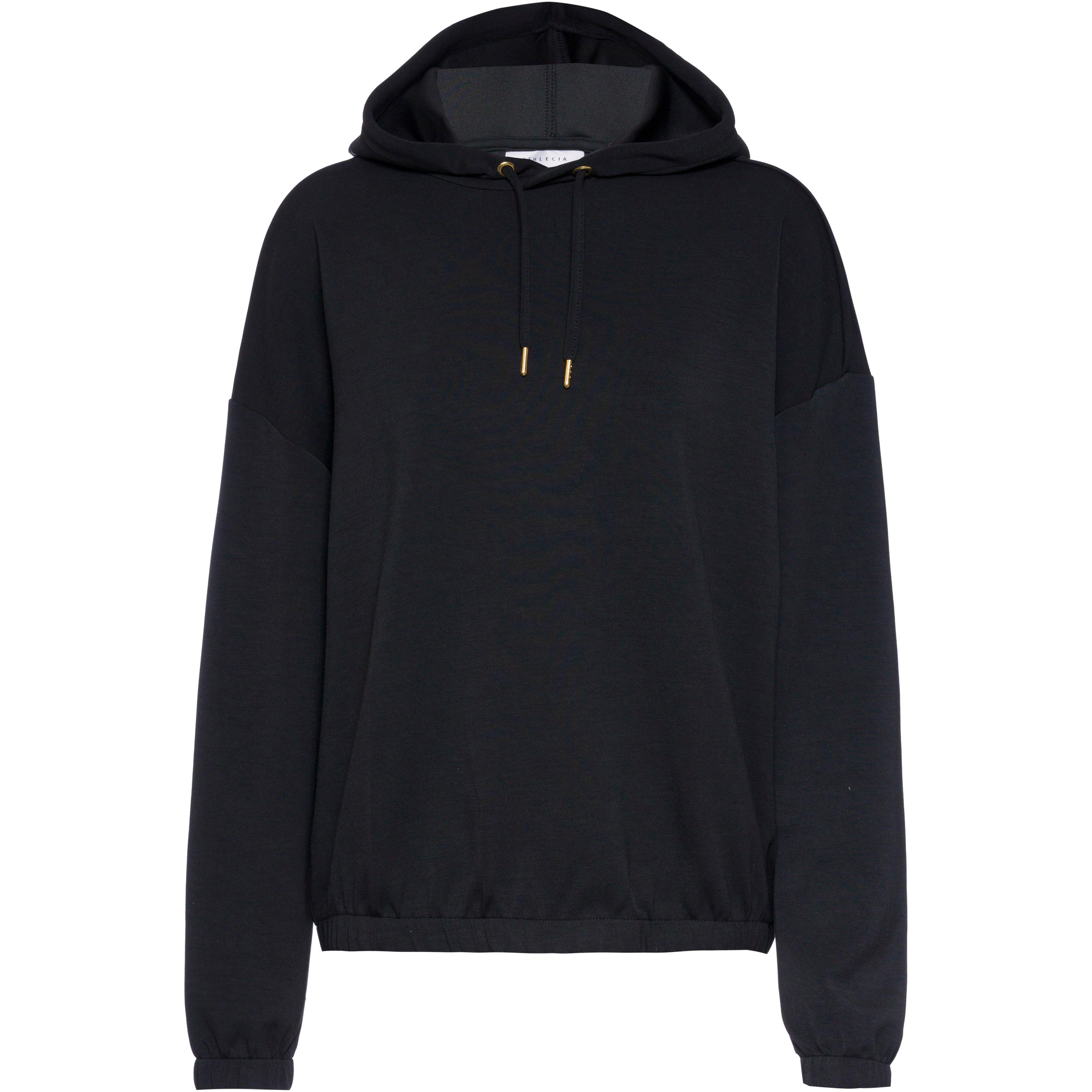 ATHLECIA Fitnesshoodie Kapuze Elastisch Polyester-Modal-Esasthan Schwarz