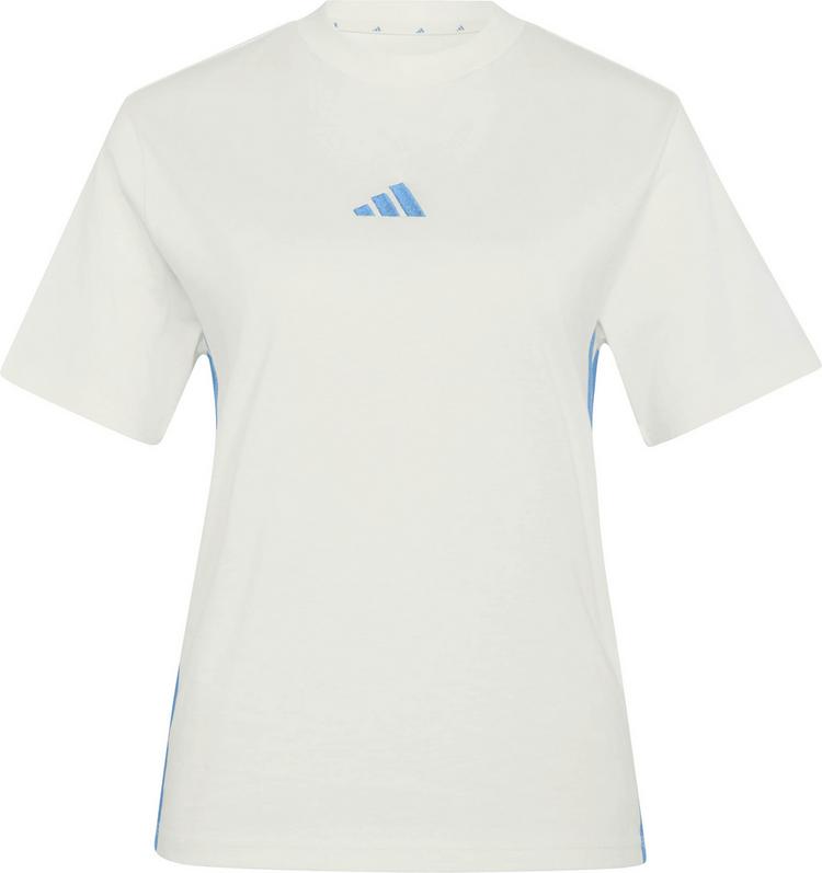 adidas adidas 3S T-Shirt Damen - owhite-rayblu - 0 | SportScheck