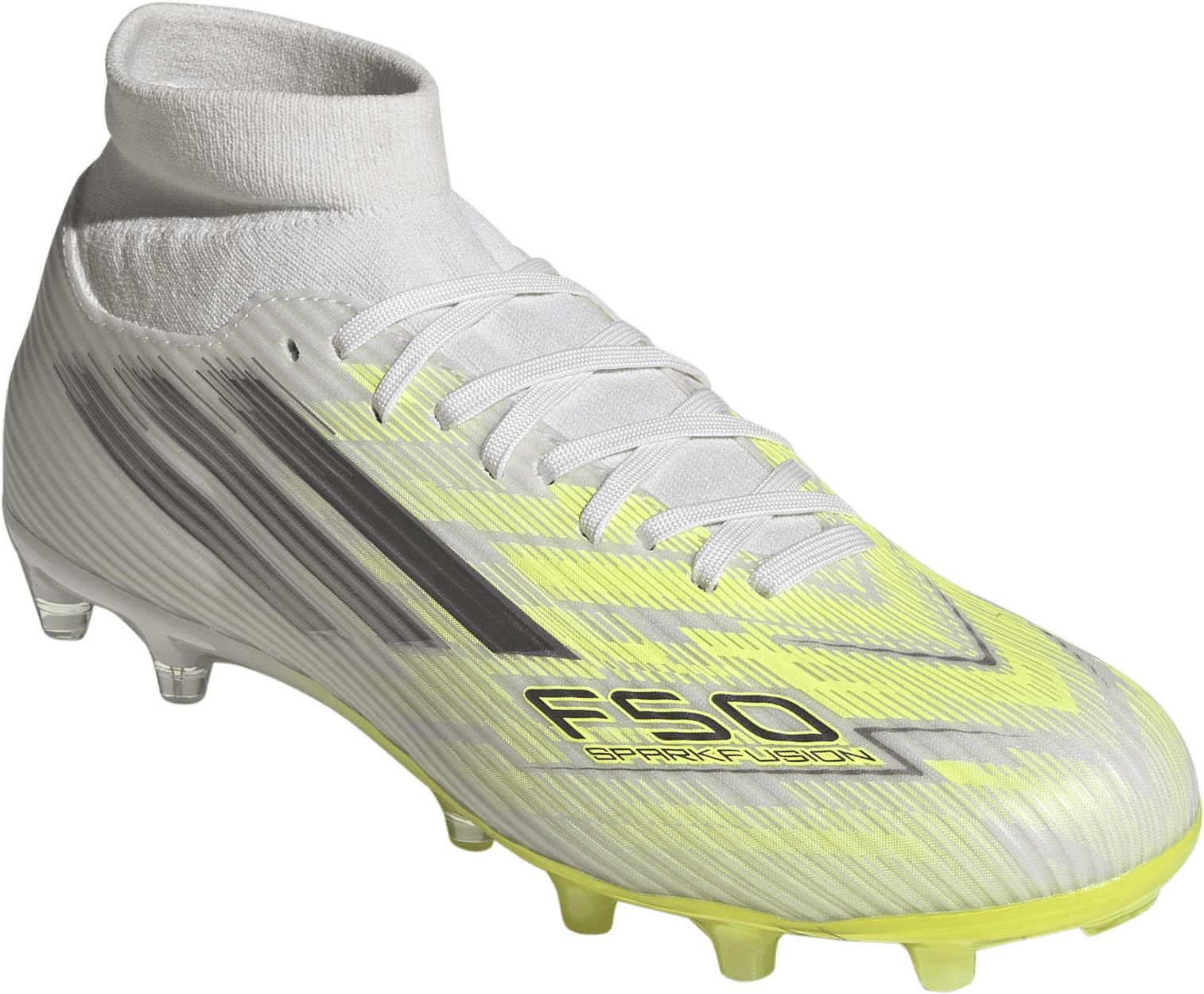 Adidas F50 Sparkfusion FG-AG Fußballschuhe Midcut-Kragen Weiß