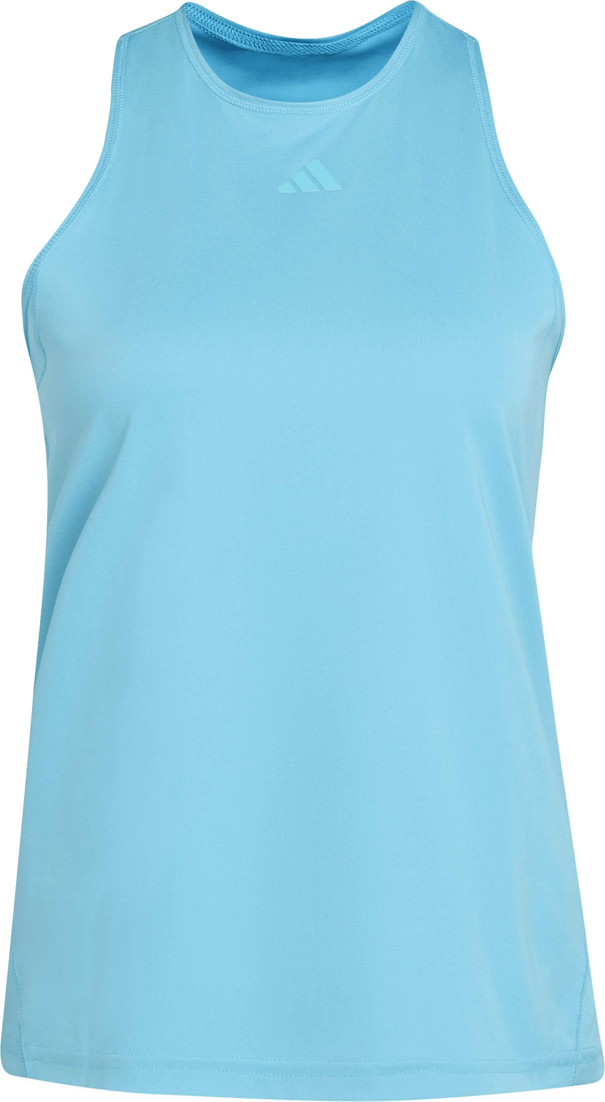 Adidas Funktionstank Tennis-Tanktop Rundhalsausschnitt Mesh Logoprint Türkis