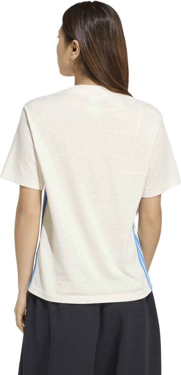 adidas adidas 3S T-Shirt Damen - owhite-rayblu - 1 | SportScheck