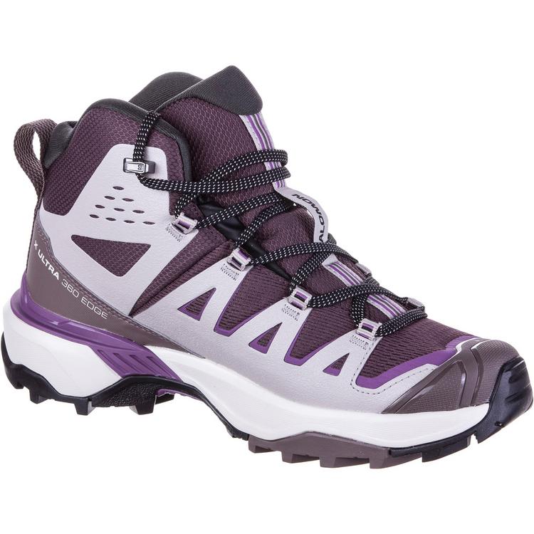 Salomon Salomon x ULTRA 360 EDGE MID Wanderschuhe Damen - huckleberry-silver cloud-concord grape - 0 | SportScheck