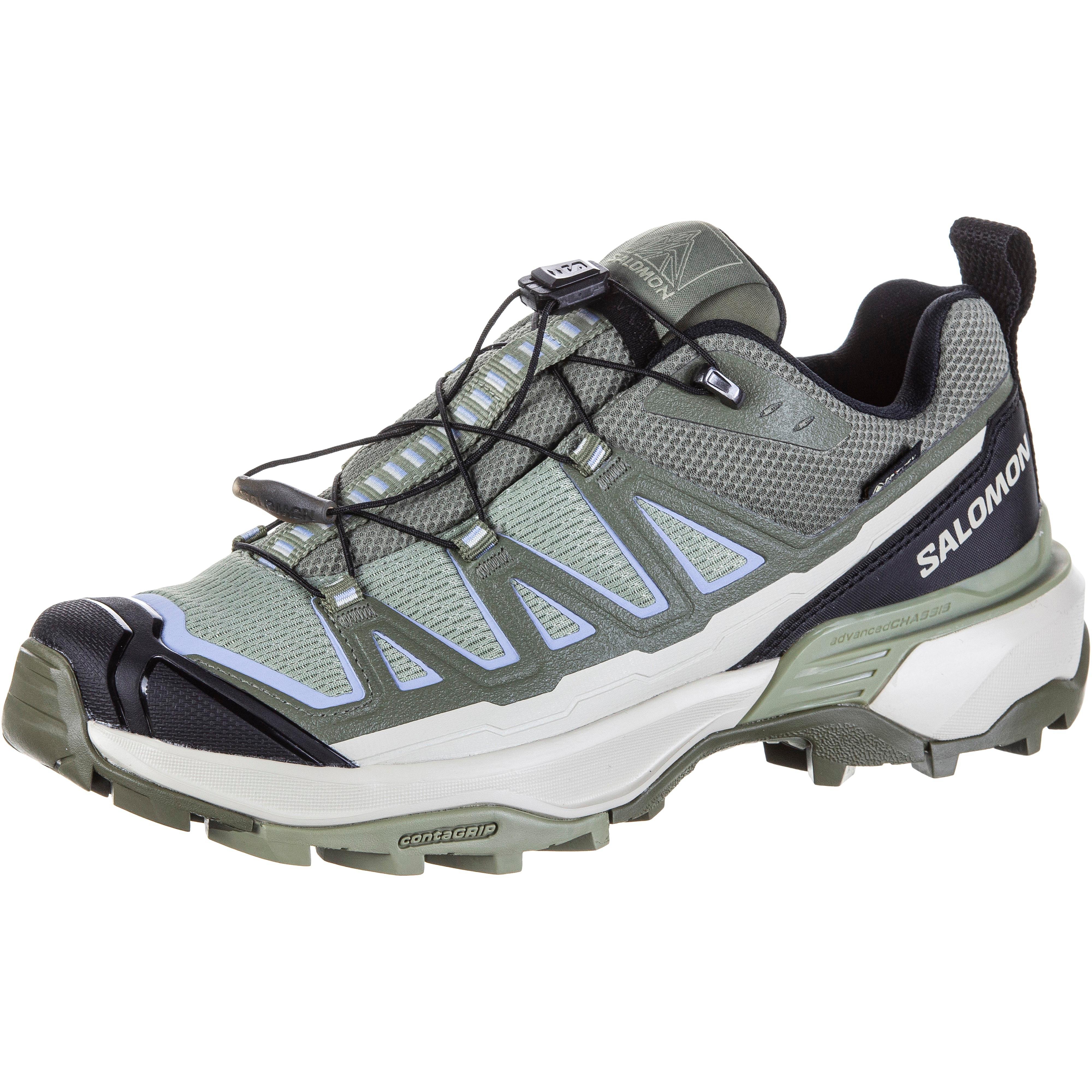 Salomon X ULTRA 360 EDGE Wanderschuhe Damen - tea-deep lichen green-brunnera blue