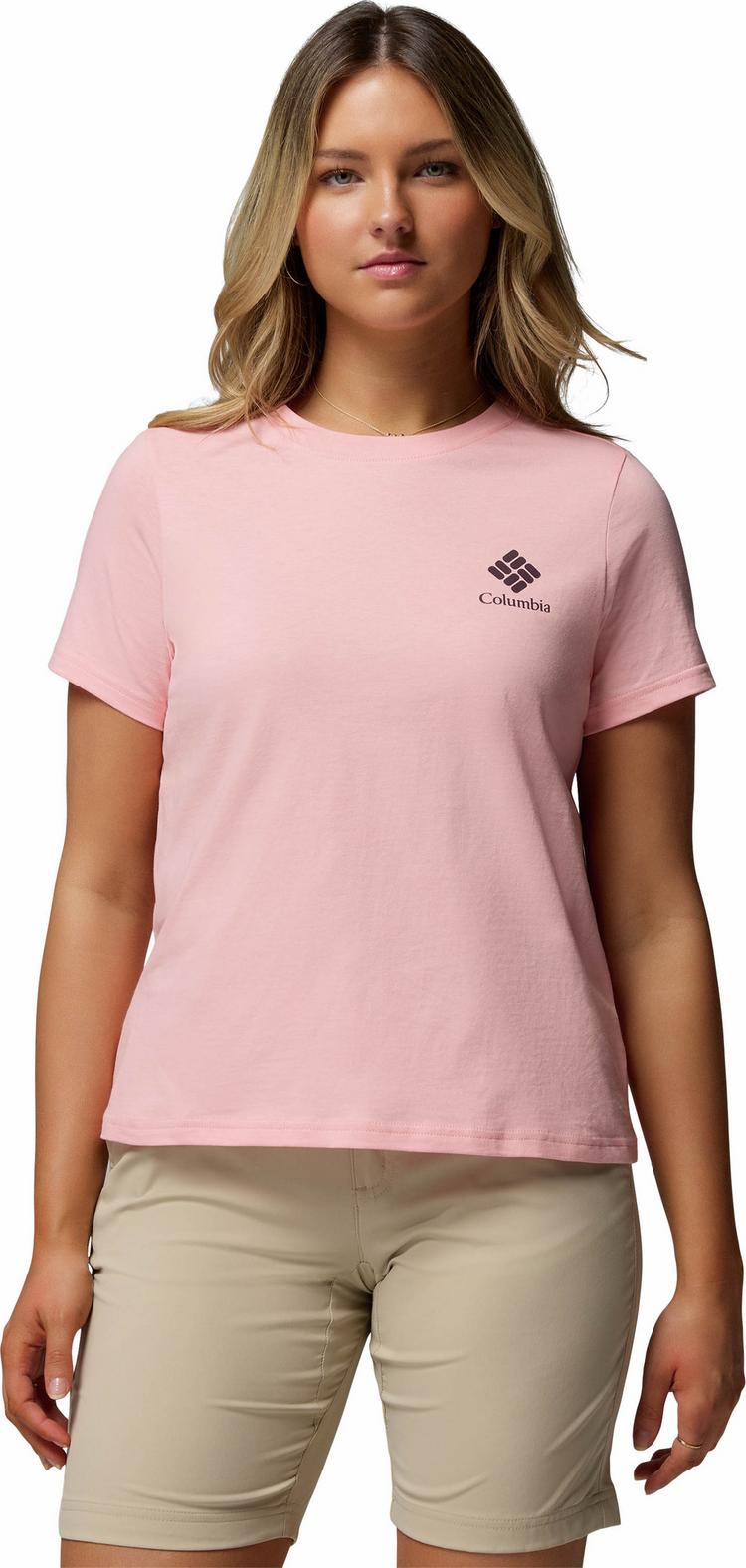 Columbia Columbia Rolling Bend T-Shirt Damen - pink sand-stacked gem mini - 0 | SportScheck