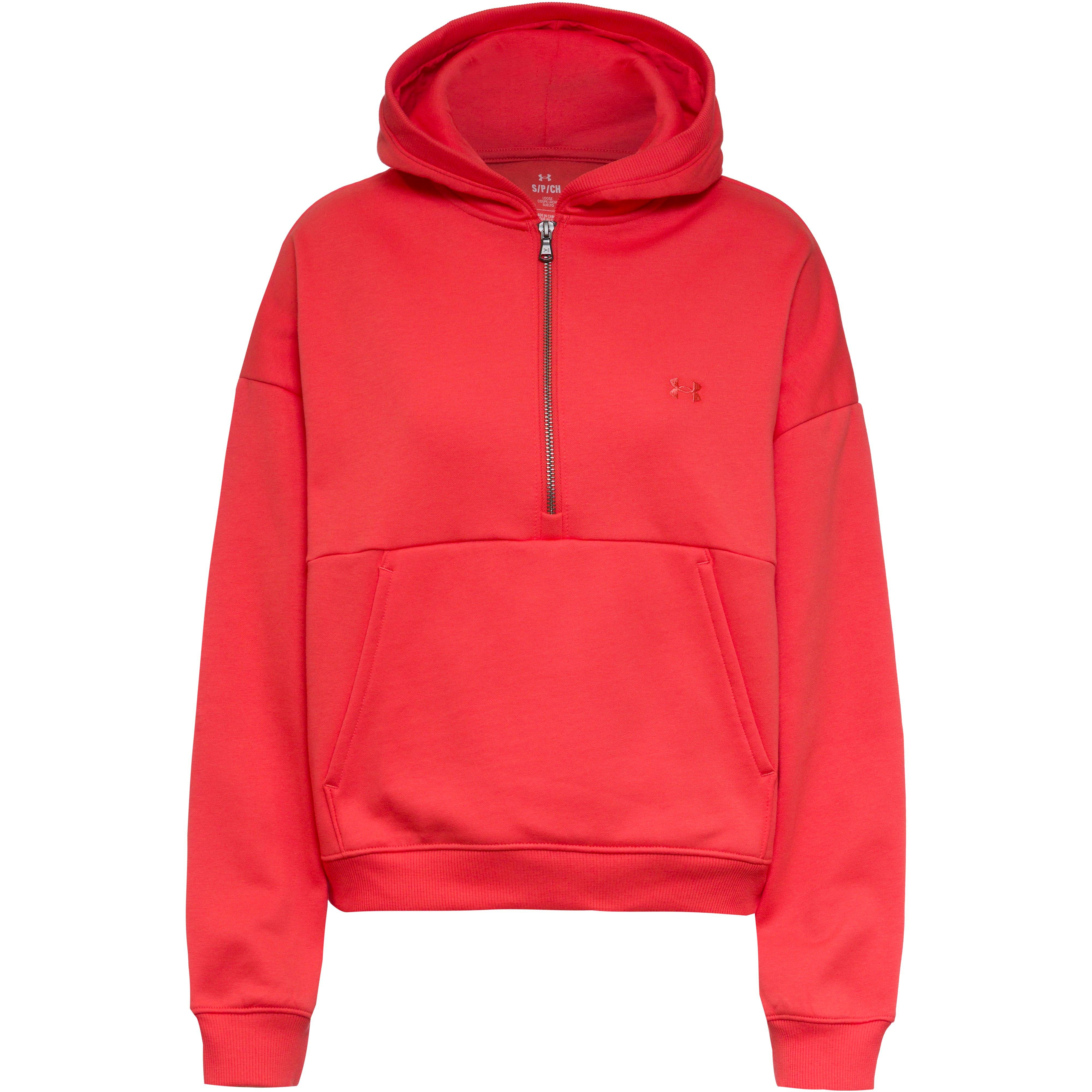 Under Armour ICON Hoodie Kängurutasche Baumwolle-Polyester Rot