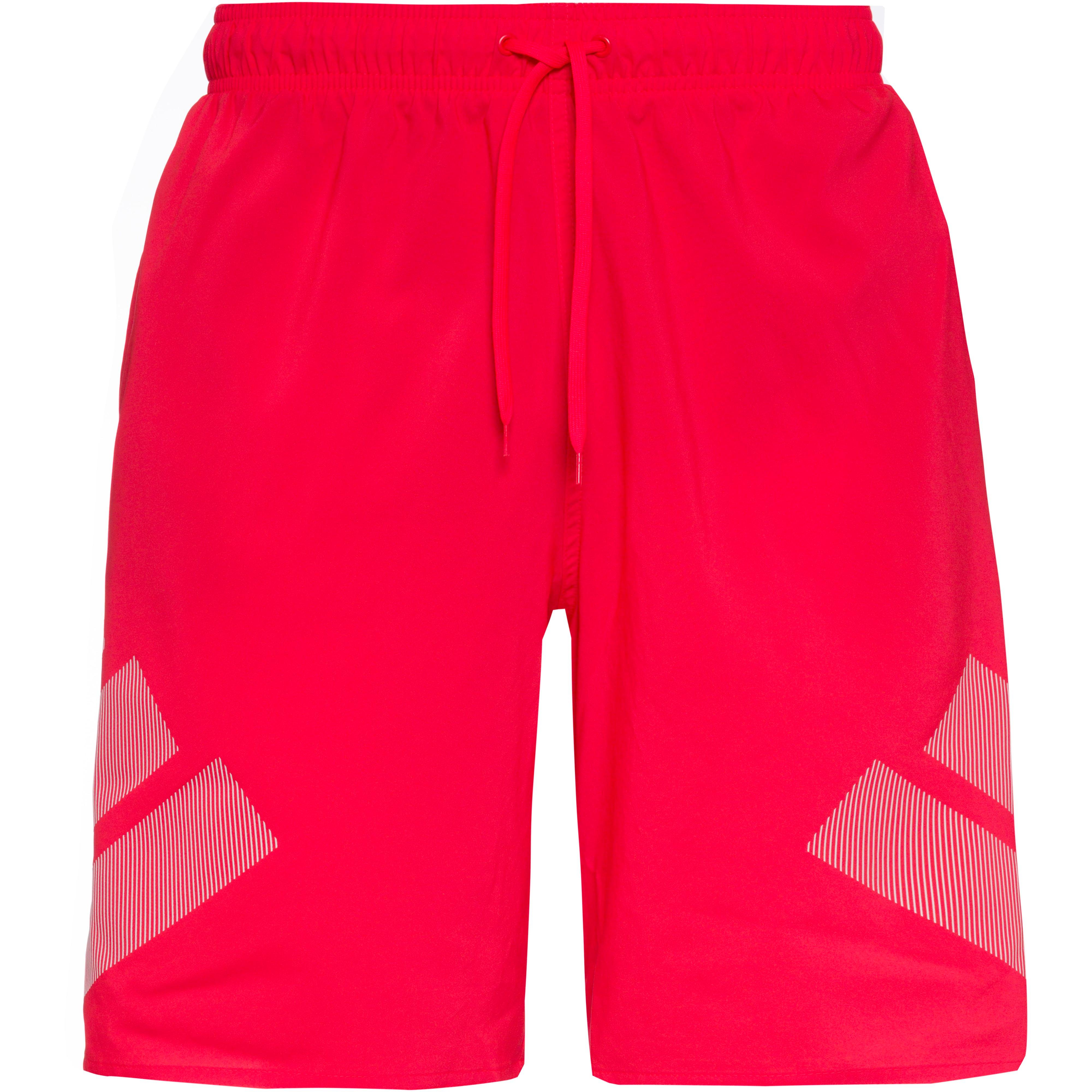 Adidas Badehose Lockere Passform 3-Streifen-Design Polyester Rot