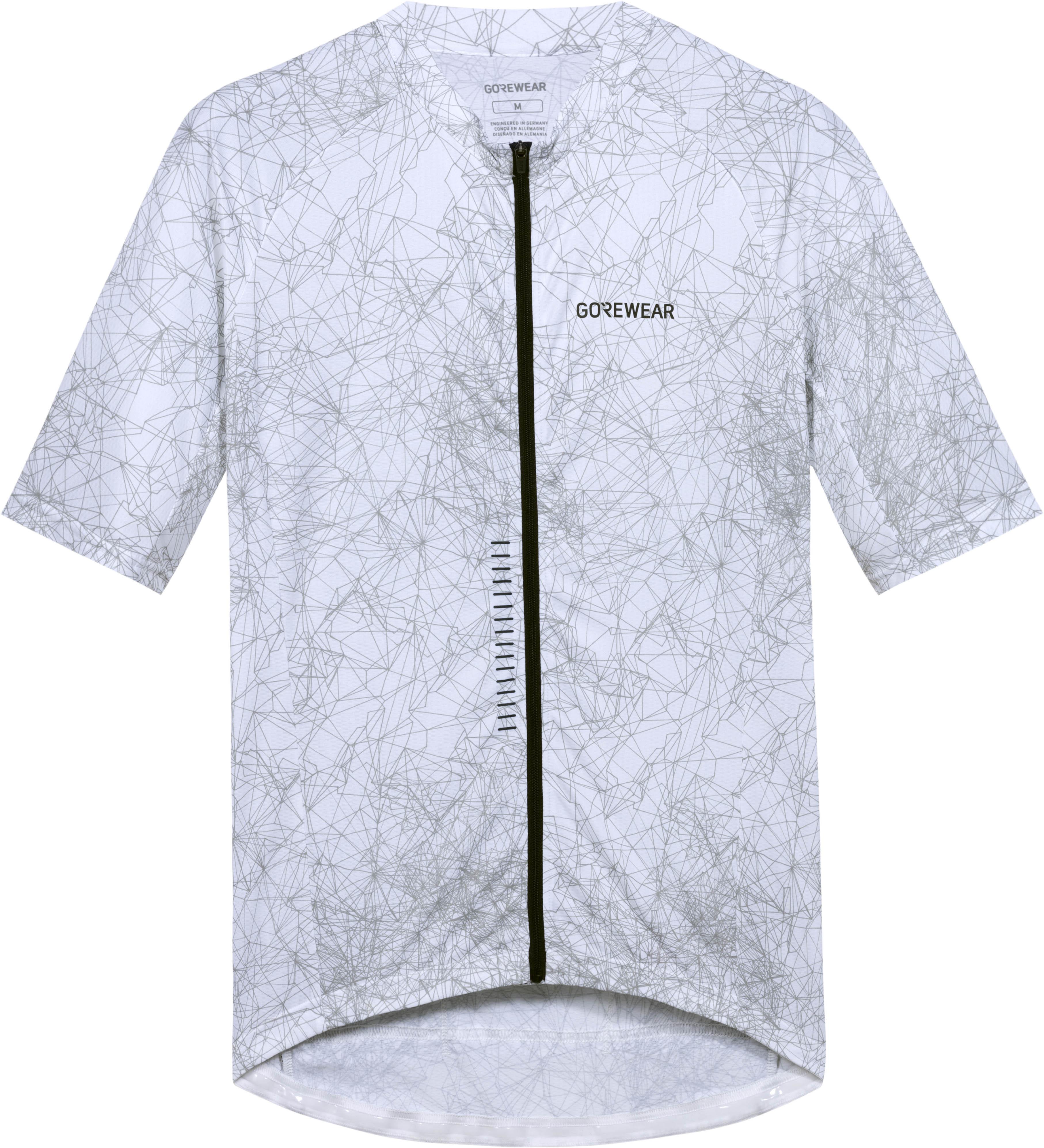 GOREWEAR Sportshirt Allover-Print Polyester Weiss