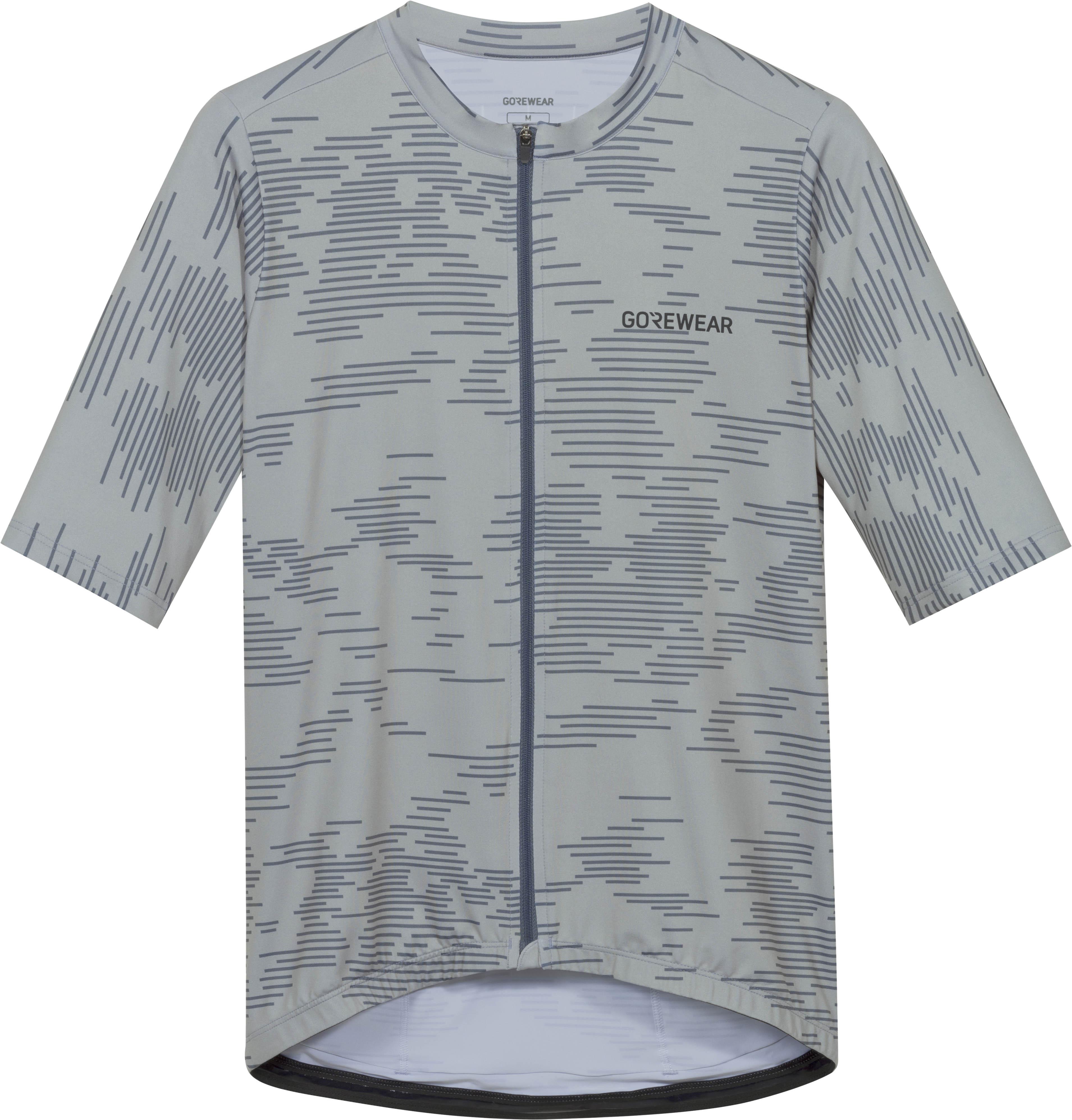 GOREWEAR Sportshirt Allover-Print Polyester-Elastan Grau