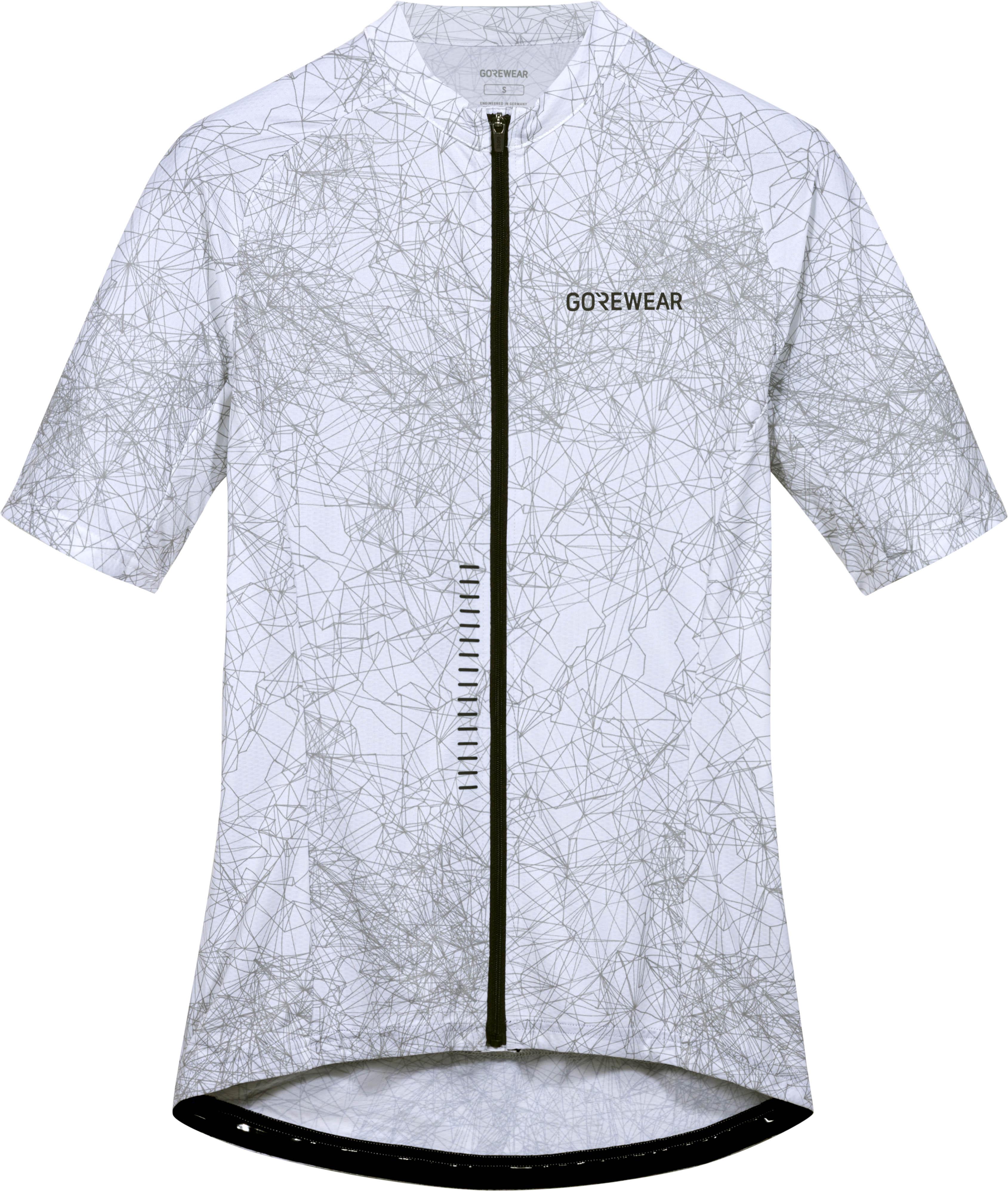 GOREWEAR Sportshirt Allover-Print Polyester Weiss