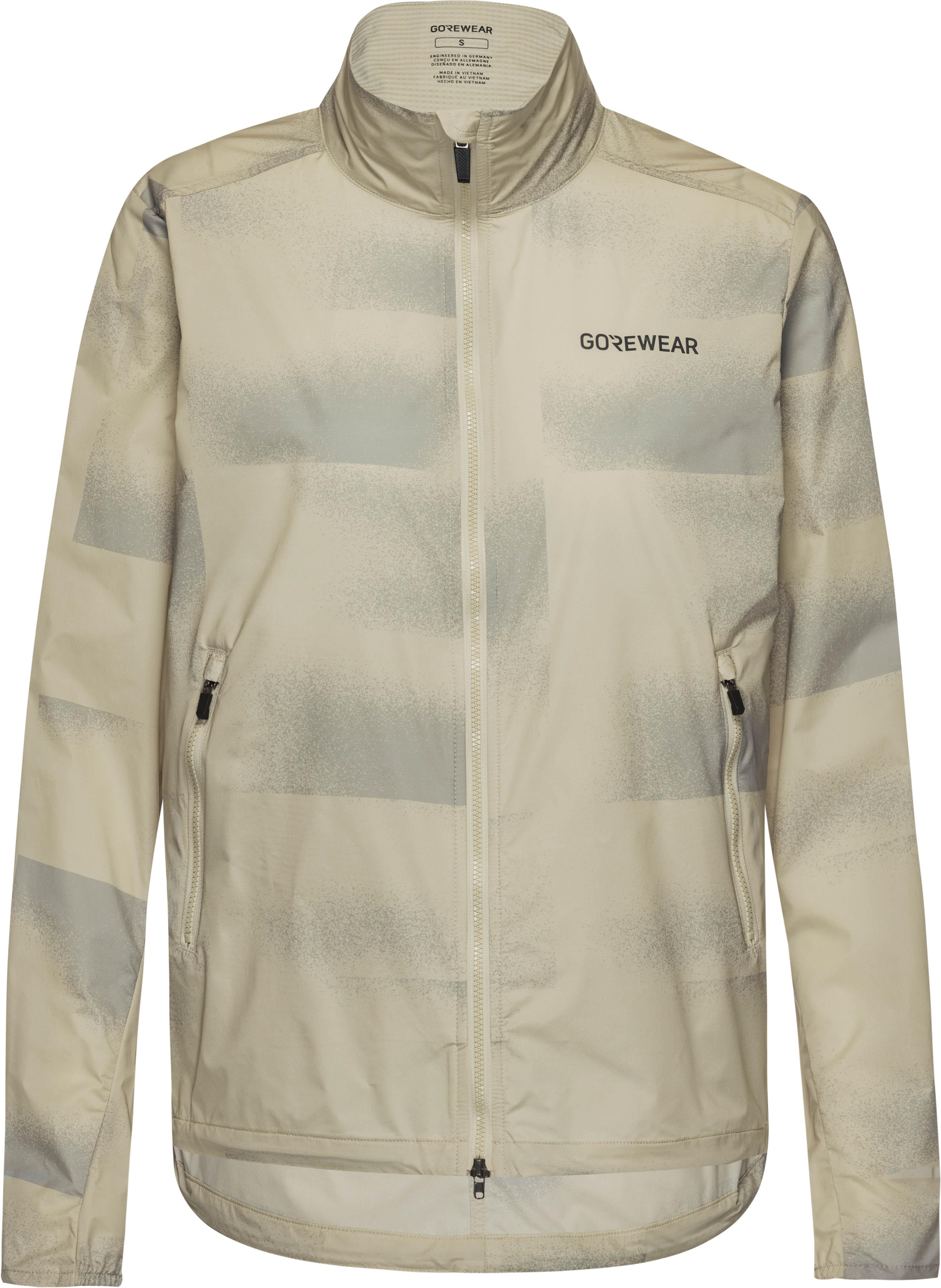 GOREWEAR Laufjacke Allover Print Jacket Kunstfaser Beige