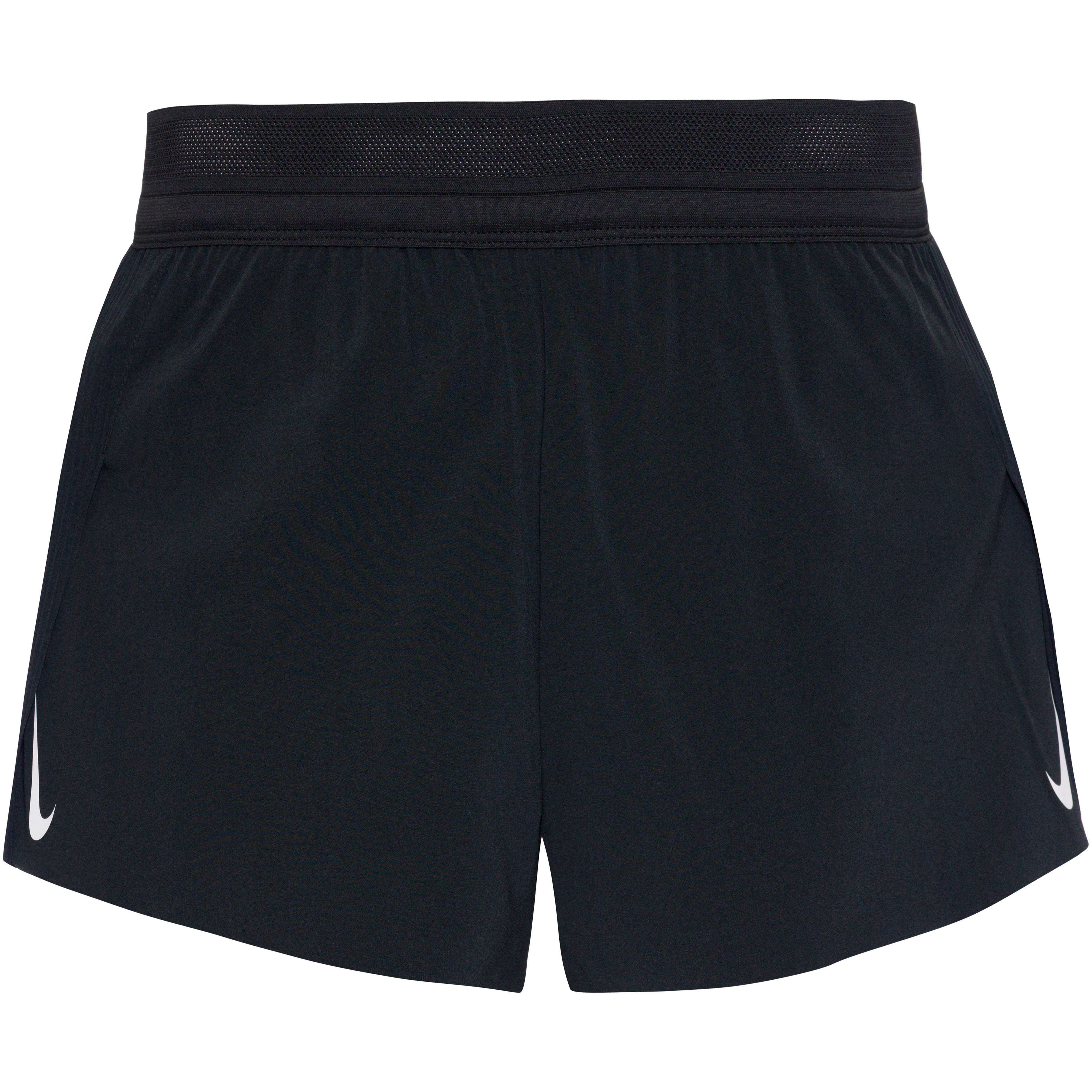 Nike Laufshorts ARSWFT DFADV Kurzschlitz Polyester-Elastan Schwarz