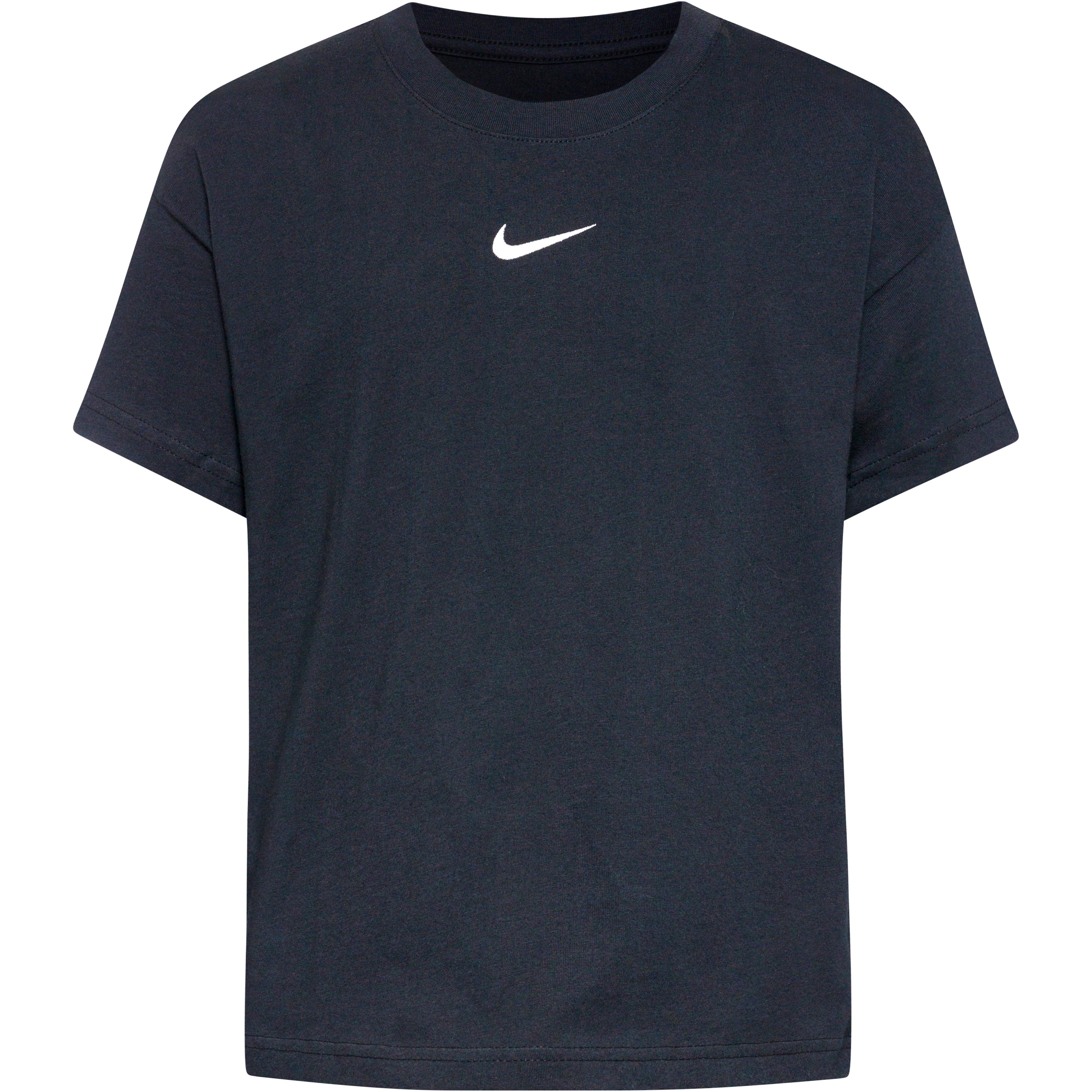 Nike T-Shirt Swoosh Baumwolle Schwarz