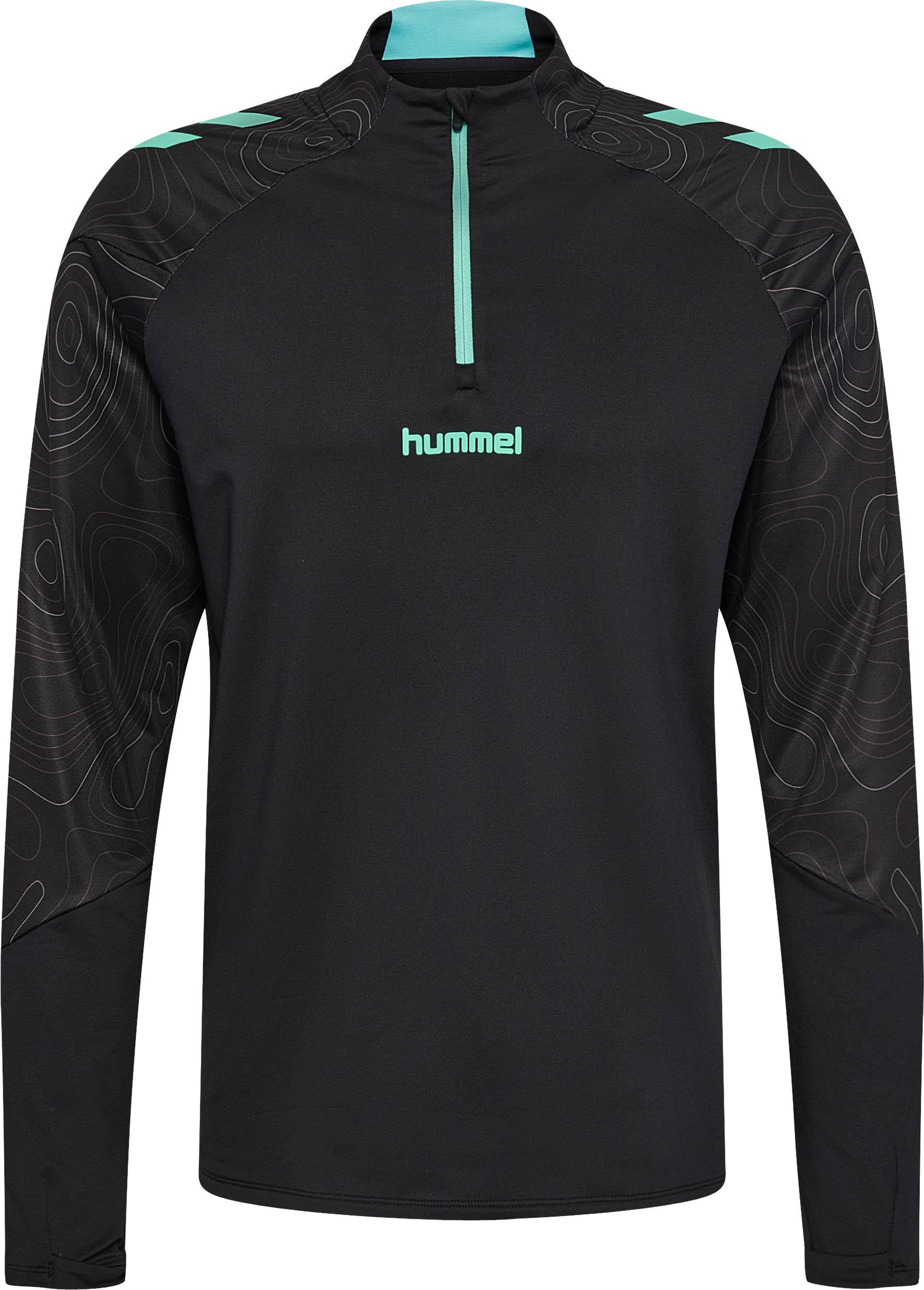 Hummel Funktionsshirt Zipper-Kragen BeeCool Elastan Schwarz