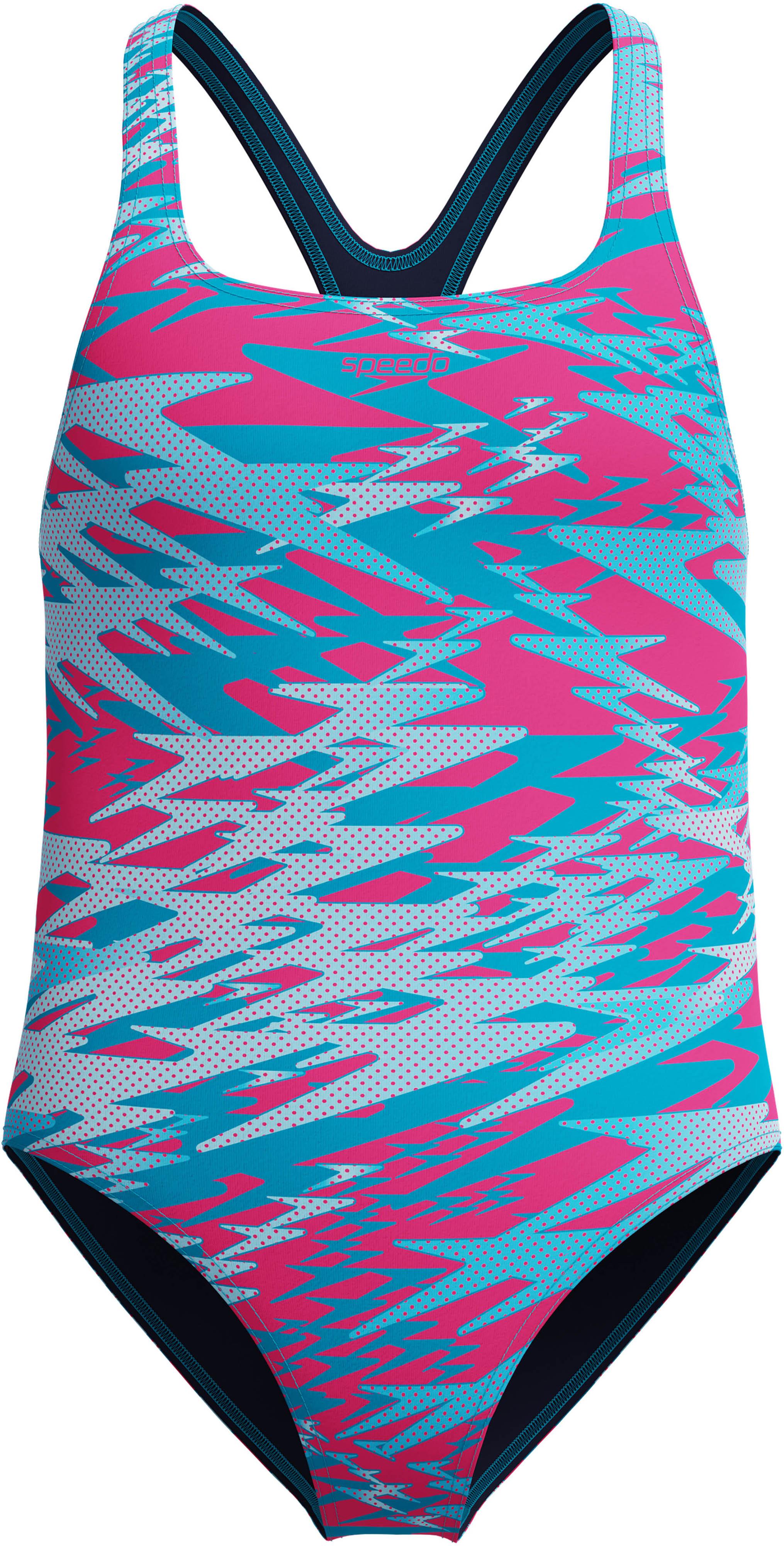 Speedo Badeanzug Hyperboom Print Medalist Polyester Blau