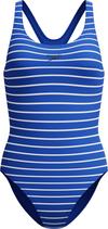 SPEEDO HYPERBOOM PRINT MEDALIST Badeanzug Damen - blu-wht