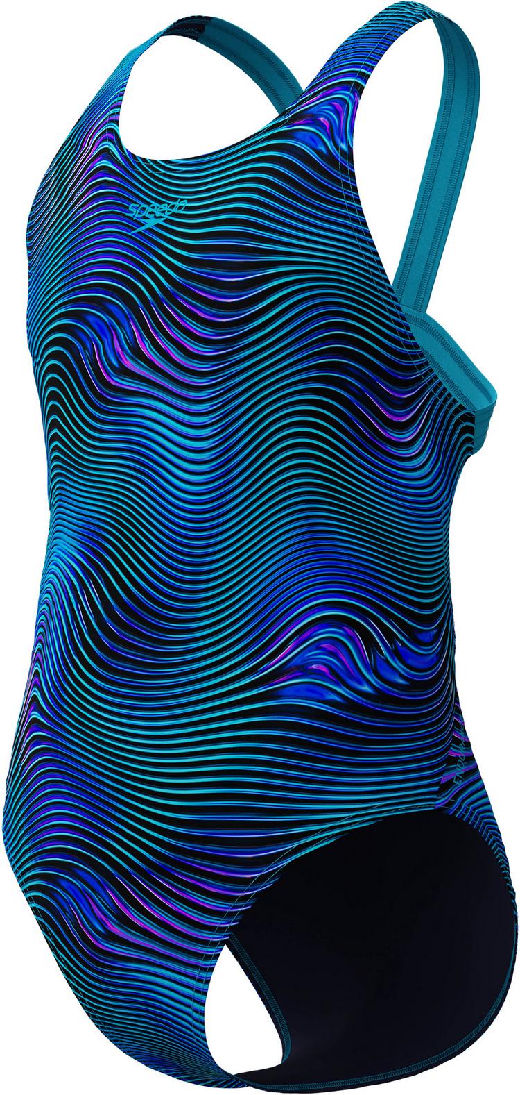 SPEEDO SPEEDO Print Leaderback One Piece Badeanzug M&auml;dchen - blu-dkblu - 0 | SportScheck