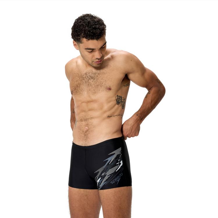 SPEEDO SPEEDO MEDLEY LOGO Badehose Herren - blk-gry - 2 | SportScheck