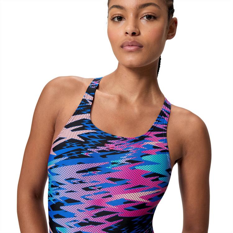 SPEEDO SPEEDO HYPERBOOM PRINT MEDALIST Badeanzug Damen - blk-pnk - 3 | SportScheck