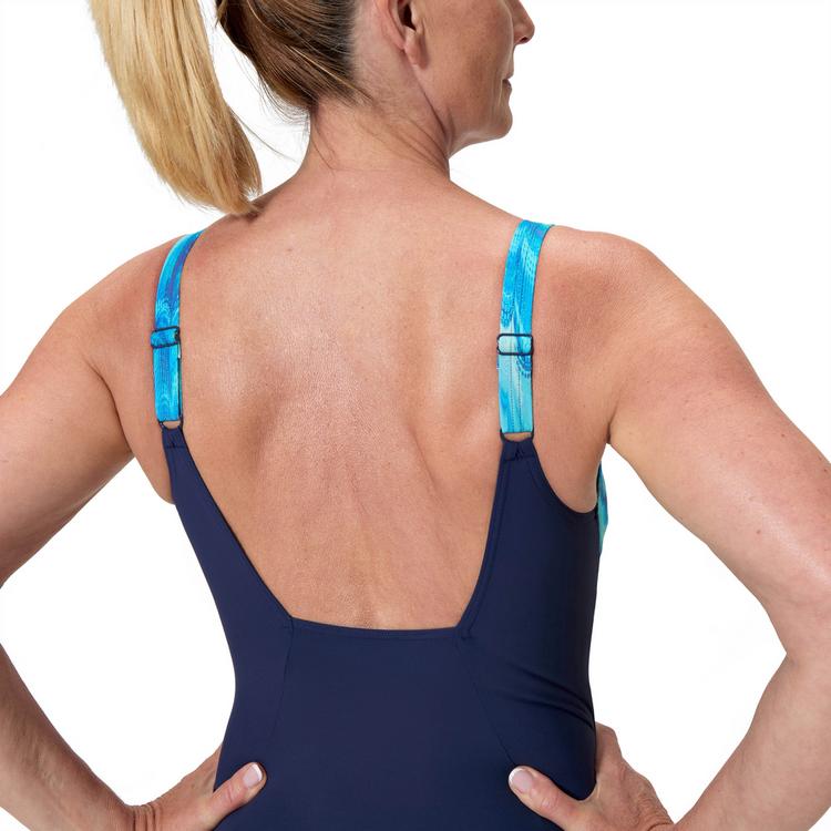 SPEEDO SPEEDO PRINT CONTOUR ECLIPSE Badeanzug Damen - nvy-ltblu - 3 | SportScheck