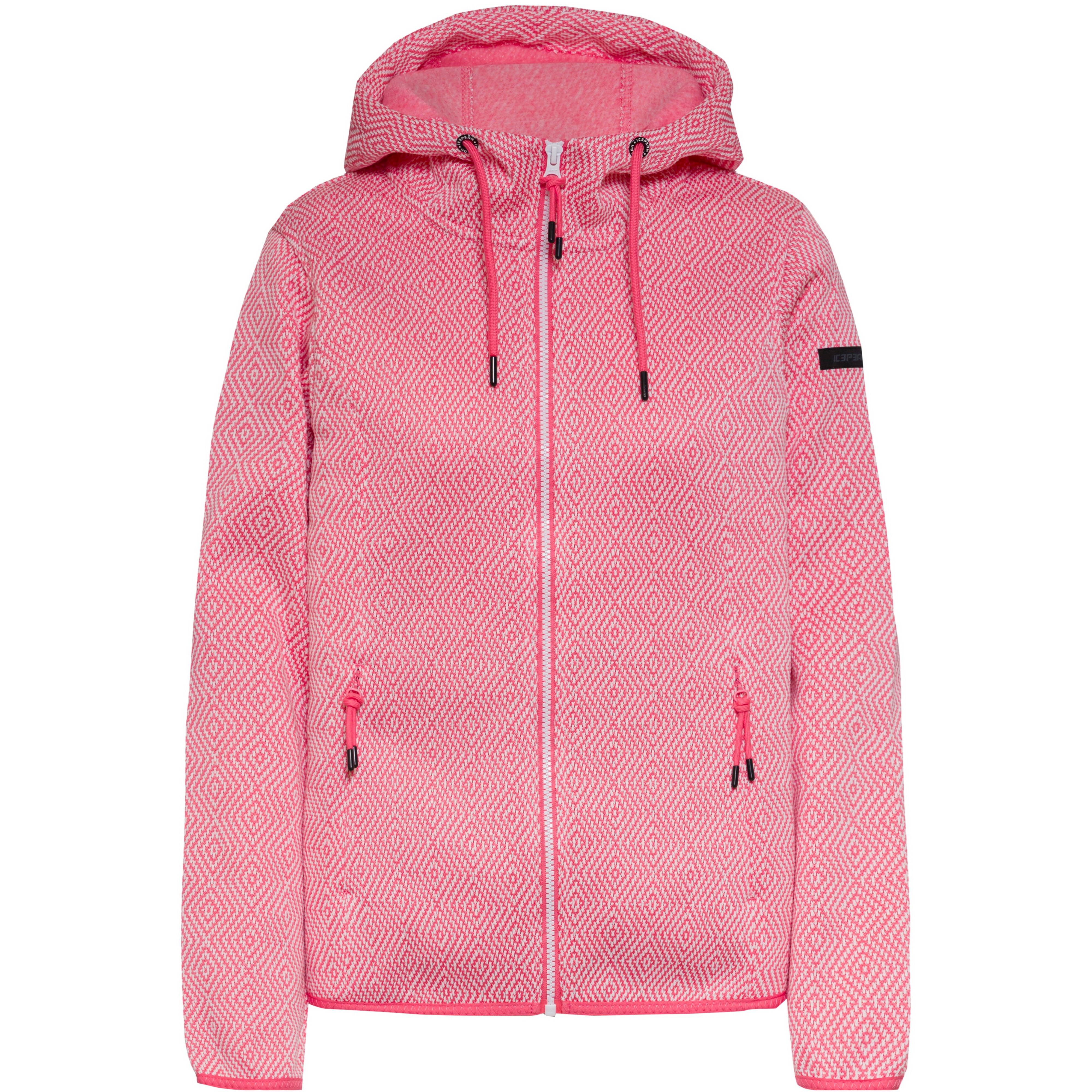 icepeak Fleecejacke Kapuze Kordelzug 100% Polyester Rosa