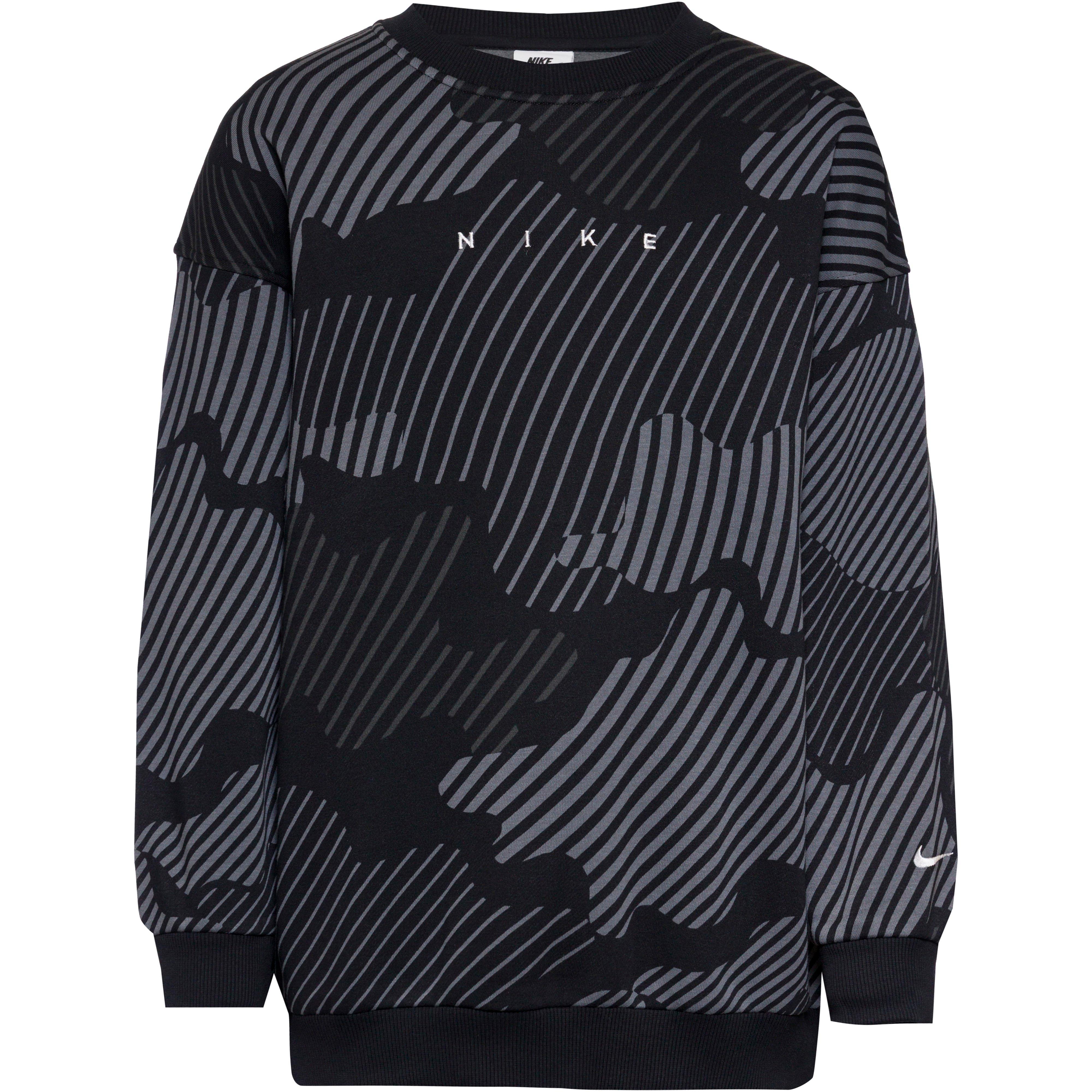 Nike Sweatshirt Oversized Baumwolle-Polyester Schwarz