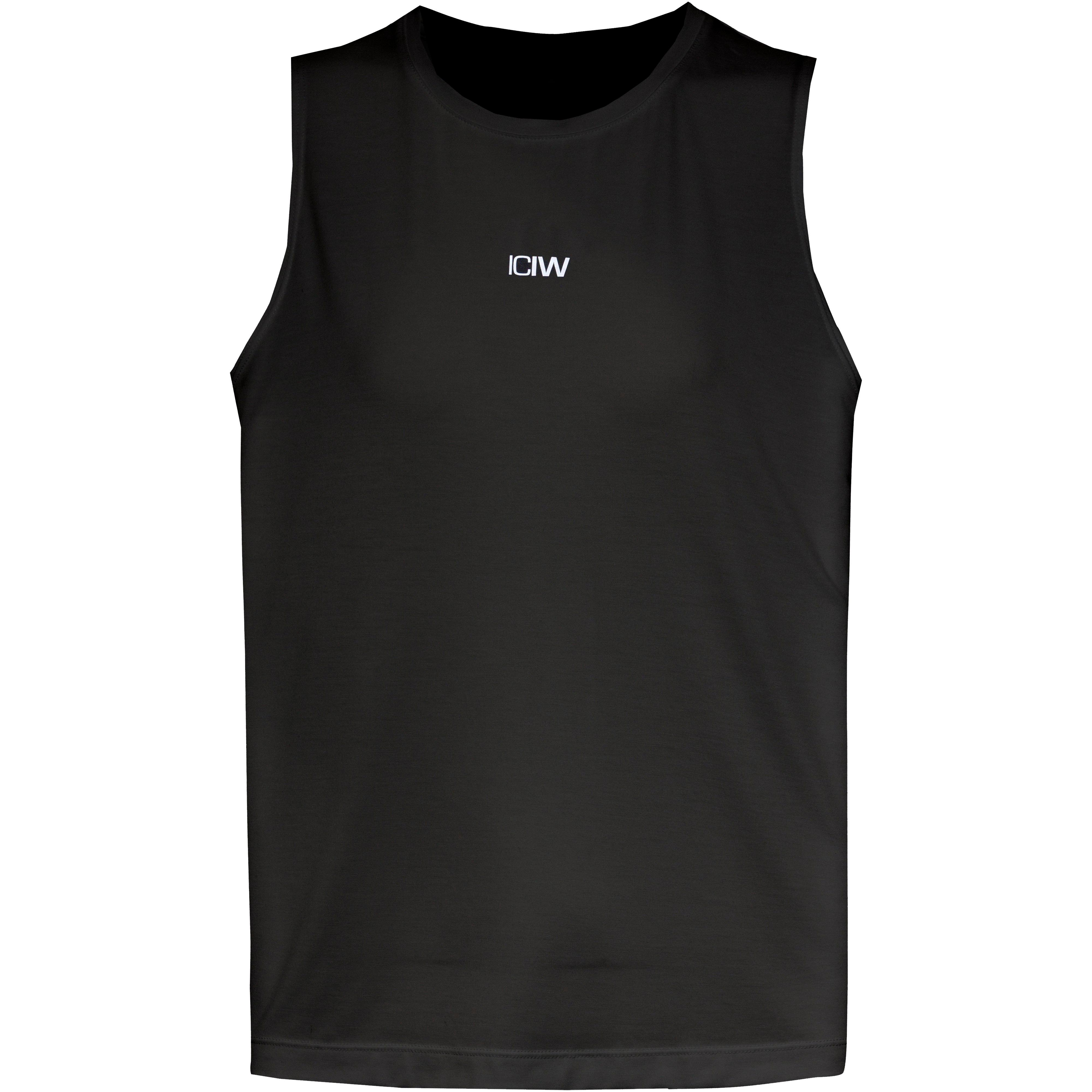 ICANIWILL Funktionstank Schnelltrocknend Polyester-Lyocell-Elastan Schwarz