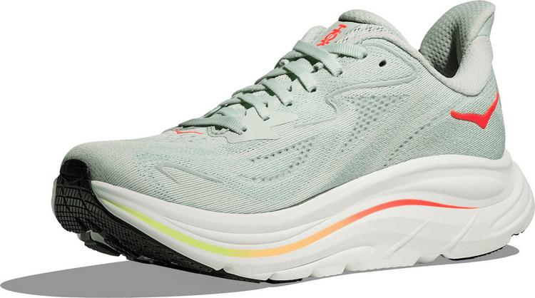 HOKA HOKA CLIFTON 10 Laufschuhe Damen - sea glass-neon flame - 4 | SportScheck