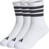 adidas 3S KD C CRW 3P Socken Kinder - white-black-black