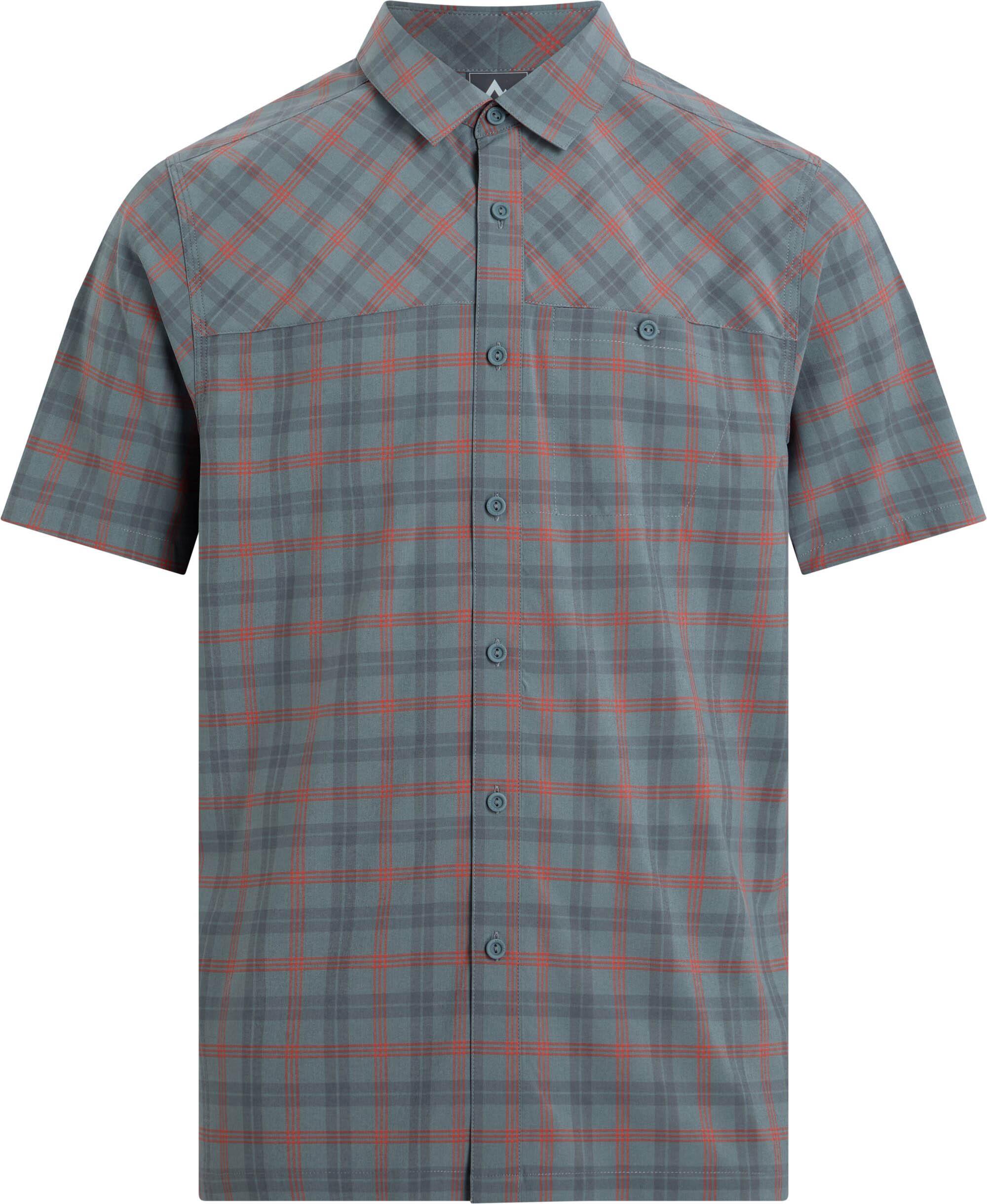 mckinley Funktionshemd Karo 4-Way Stretch Blau