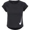 Nike TEMPO Funktionsshirt Damen - black-white-reflective silv-white