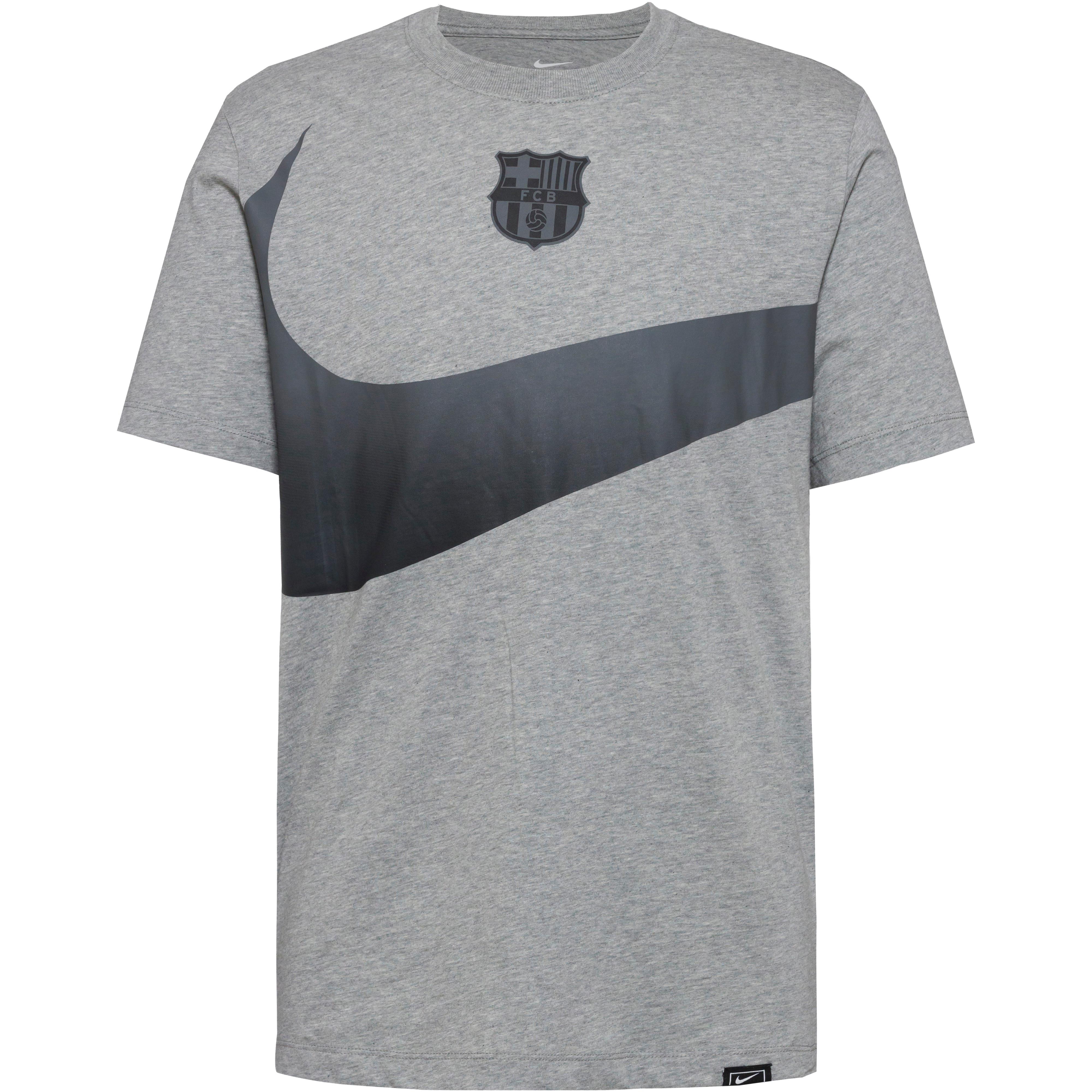 Nike T-Shirt Labelprint Barcelona Rundhalsausschnitt Grau