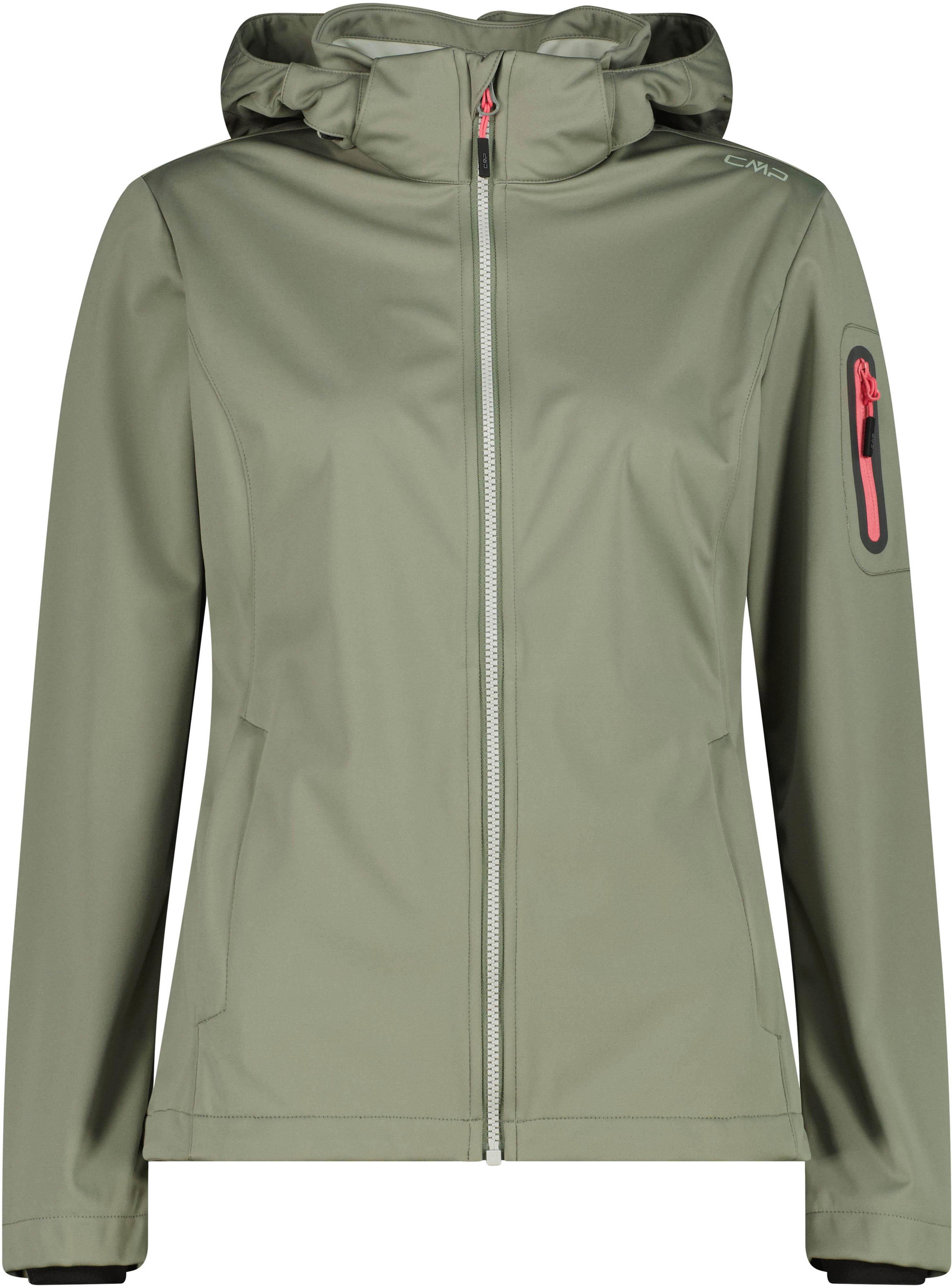 CMP Softshelljacke Melierte ClimaProtect Full-Zipper Grün