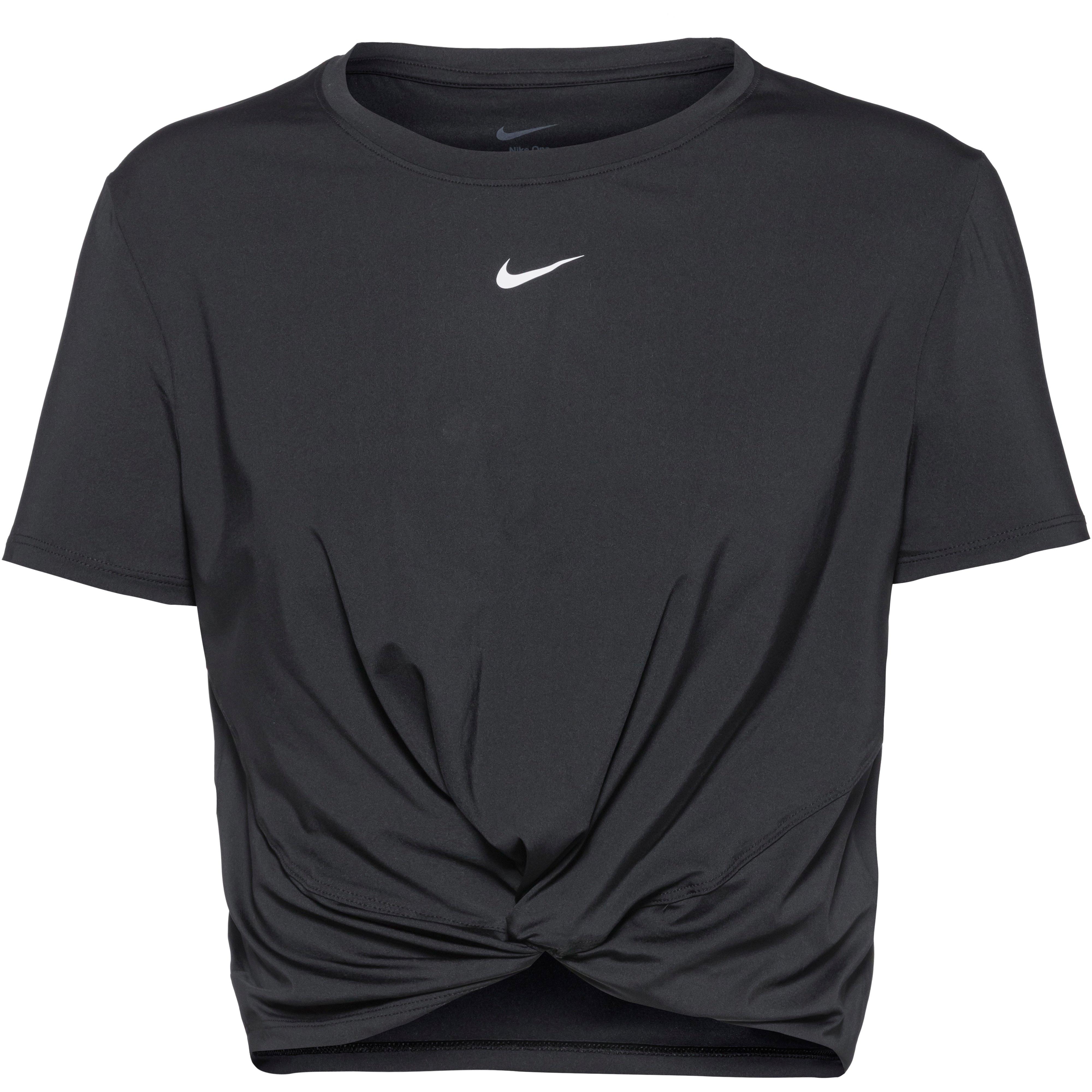 Nike Funktionsshirt Dri-FIT Raffung Schwarz
