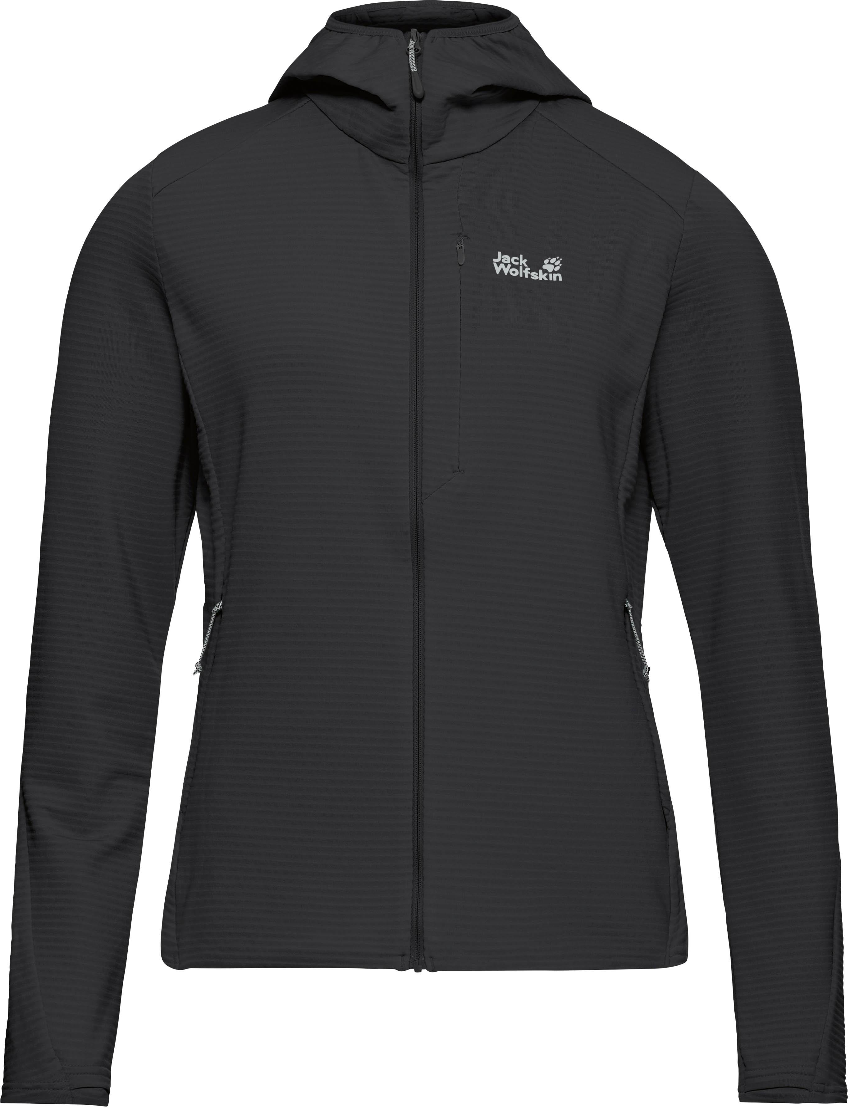 Jack Wolfskin Fleecejacke Elastische Fleece-Kunstfaser Schwarz