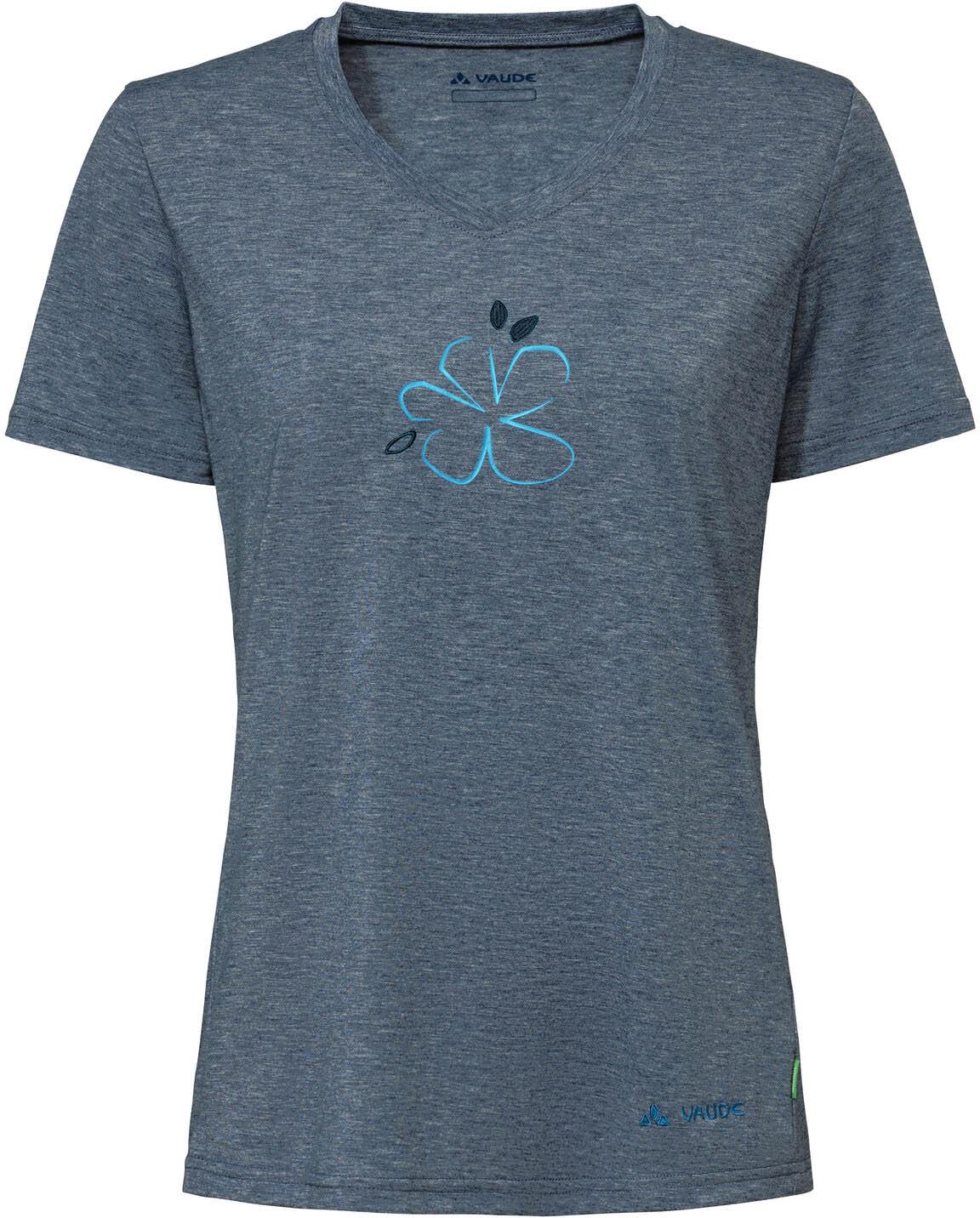 Vaude Funktionsshirt V-Ausschnitt Print Dunkelblau