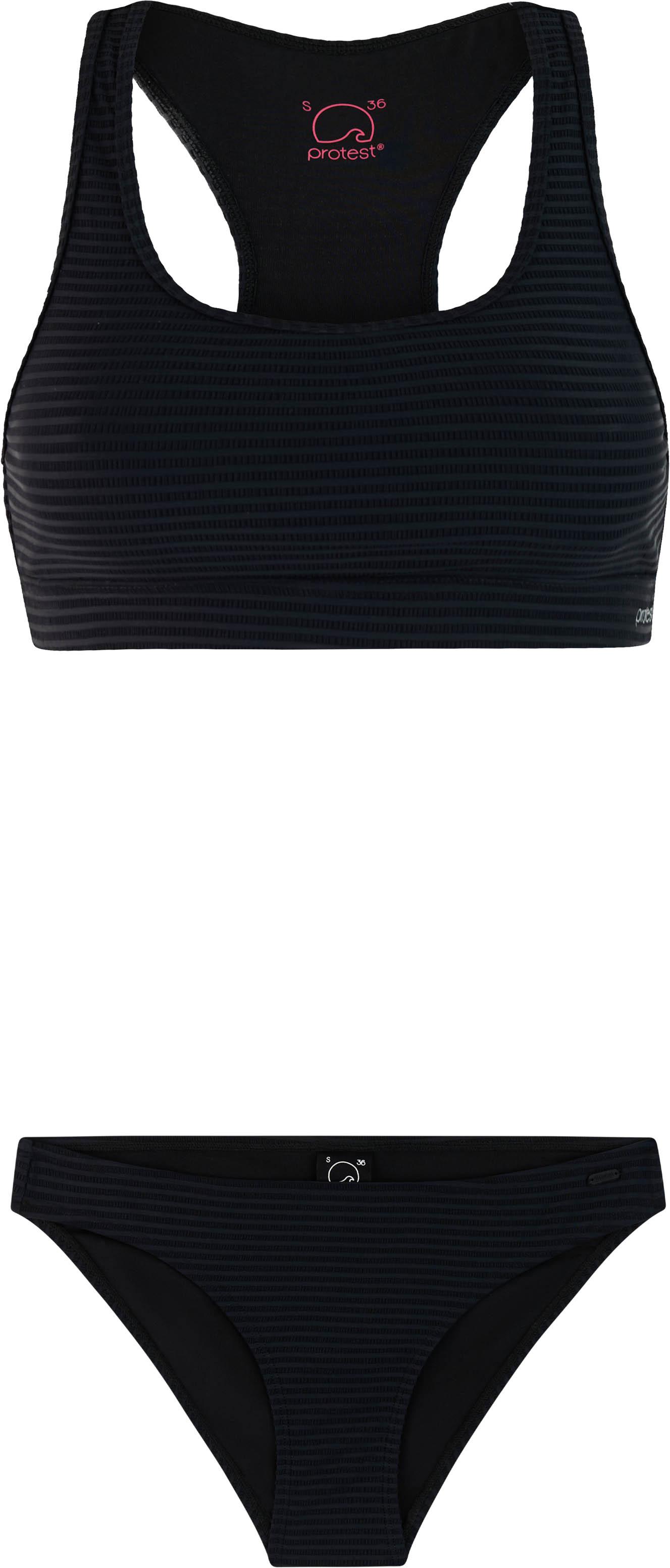Protest Bikini Set Rundhals Slip-Form Polyamid-Elastan Schwarz