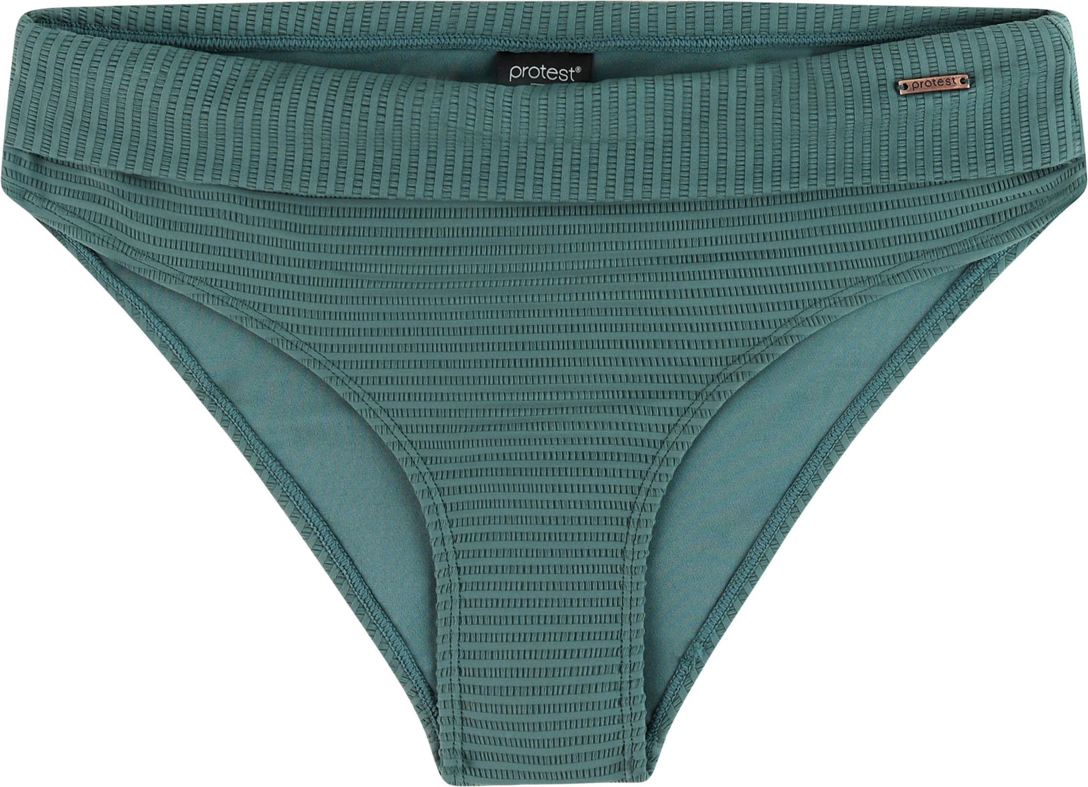 Protest Bikini Hose Gestreift Slip-Form Polyamid-Elastan Gruen