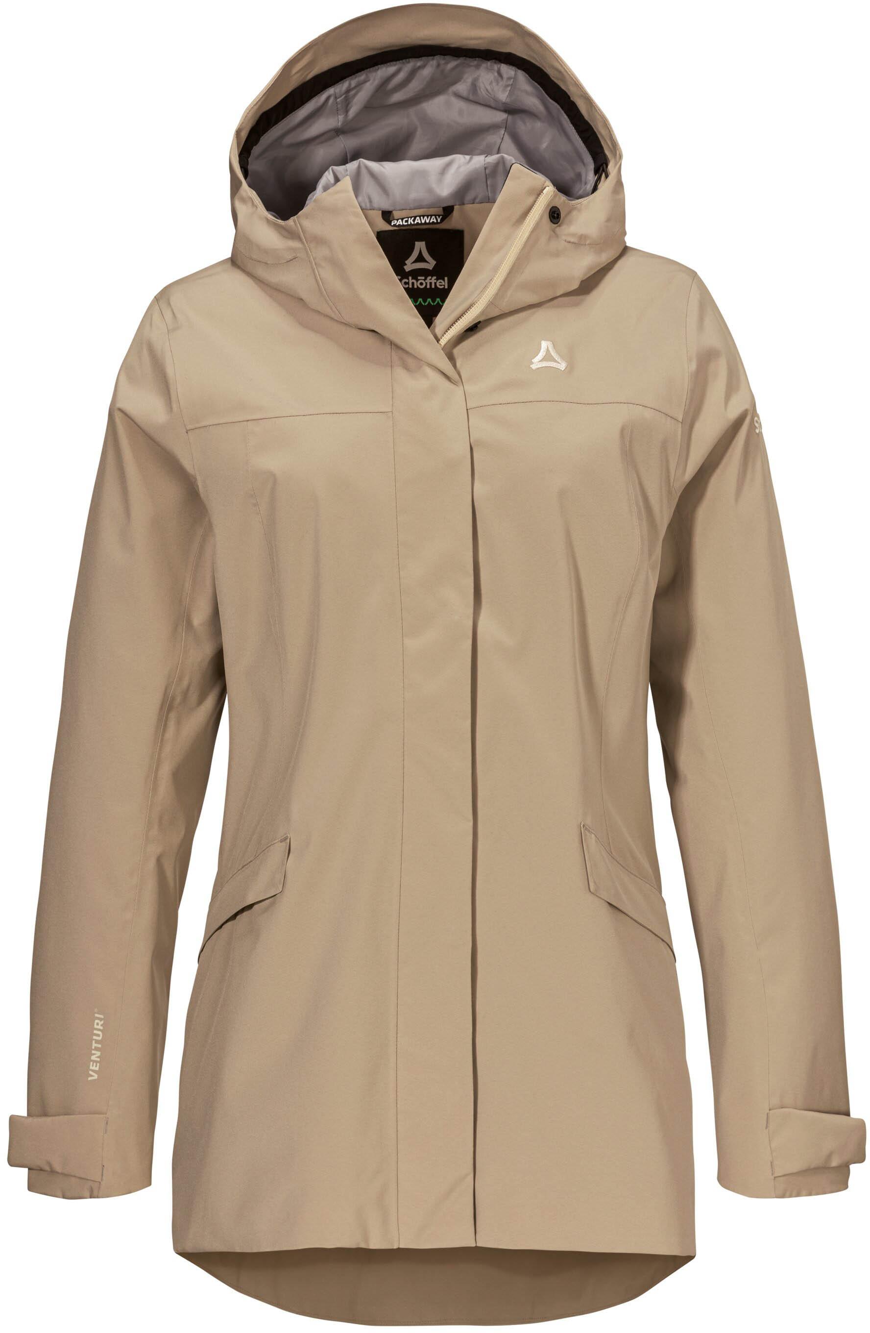 Schöffel Funktionsparka Hoodie 2-Lagen Polyester Beige