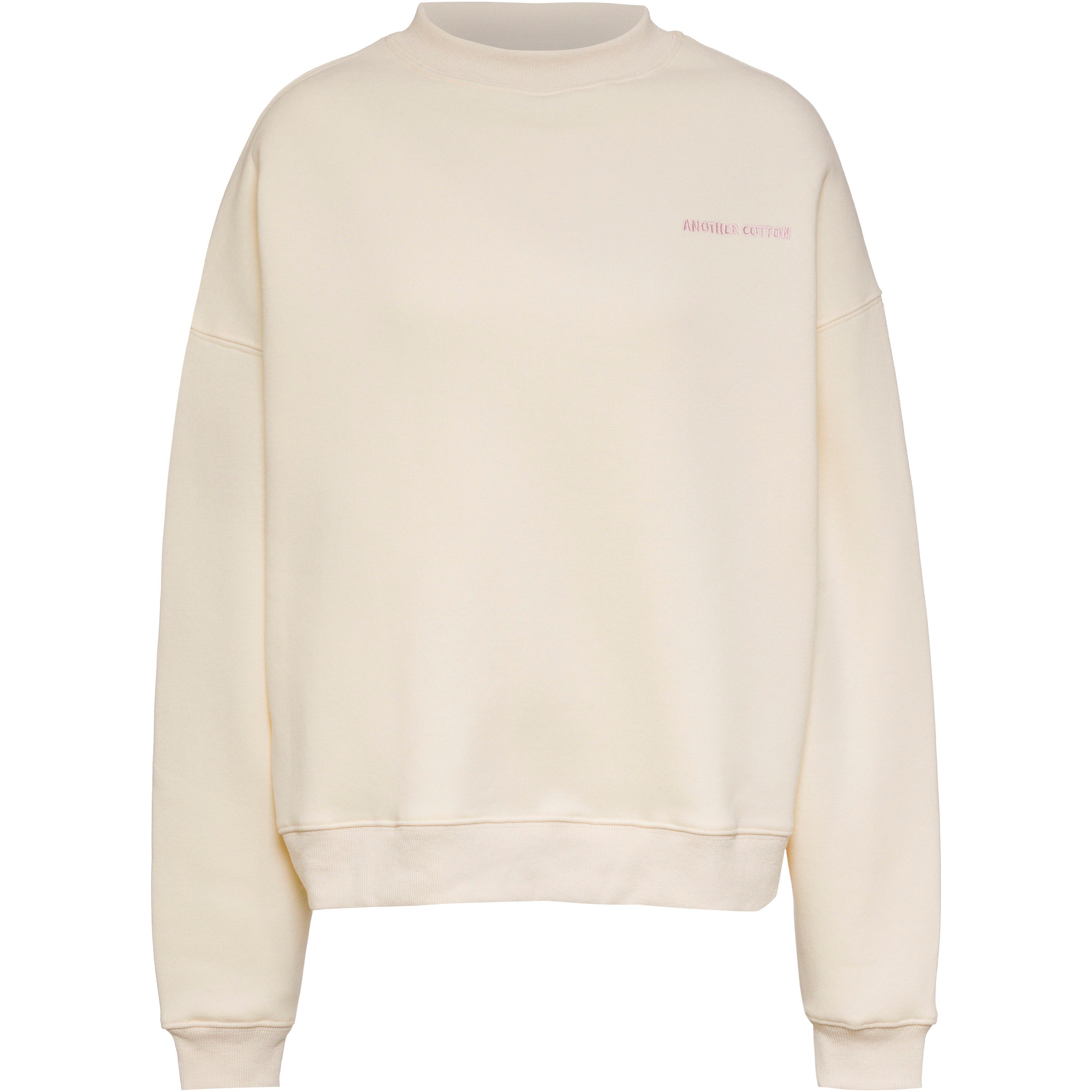 Another Cotton Lab Sweatshirt Rundhalsausschnitt Print Baumwolle-Polyester Weiss