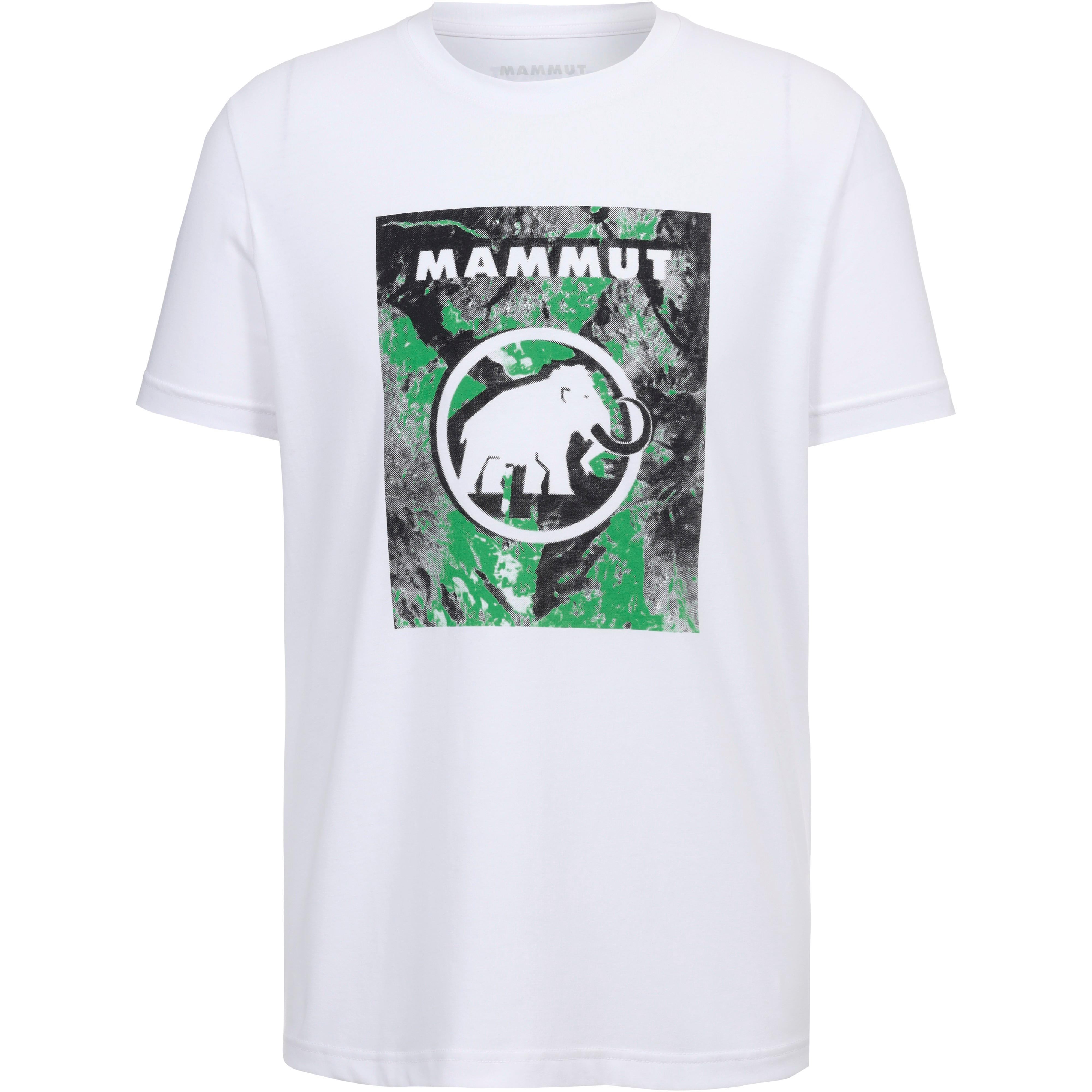mammut Funktionsshirt Rundhalsausschnitt Mit Rippbündchen Polyester-Baumwolle-Elastan Weiß