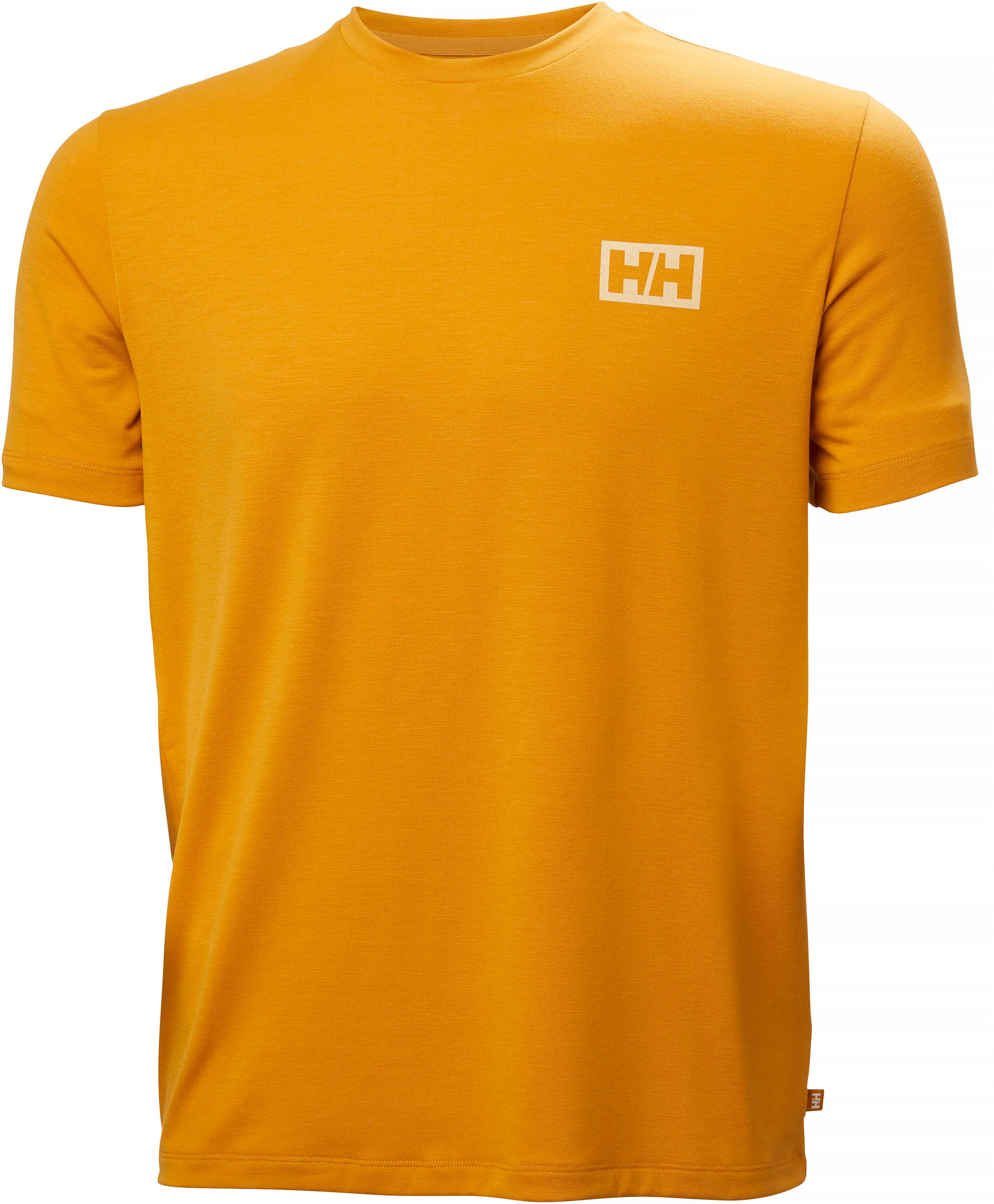 Helly Hansen Funktionsshirt Skog Graphic Rundhals S.Cafe®-Material Gelb