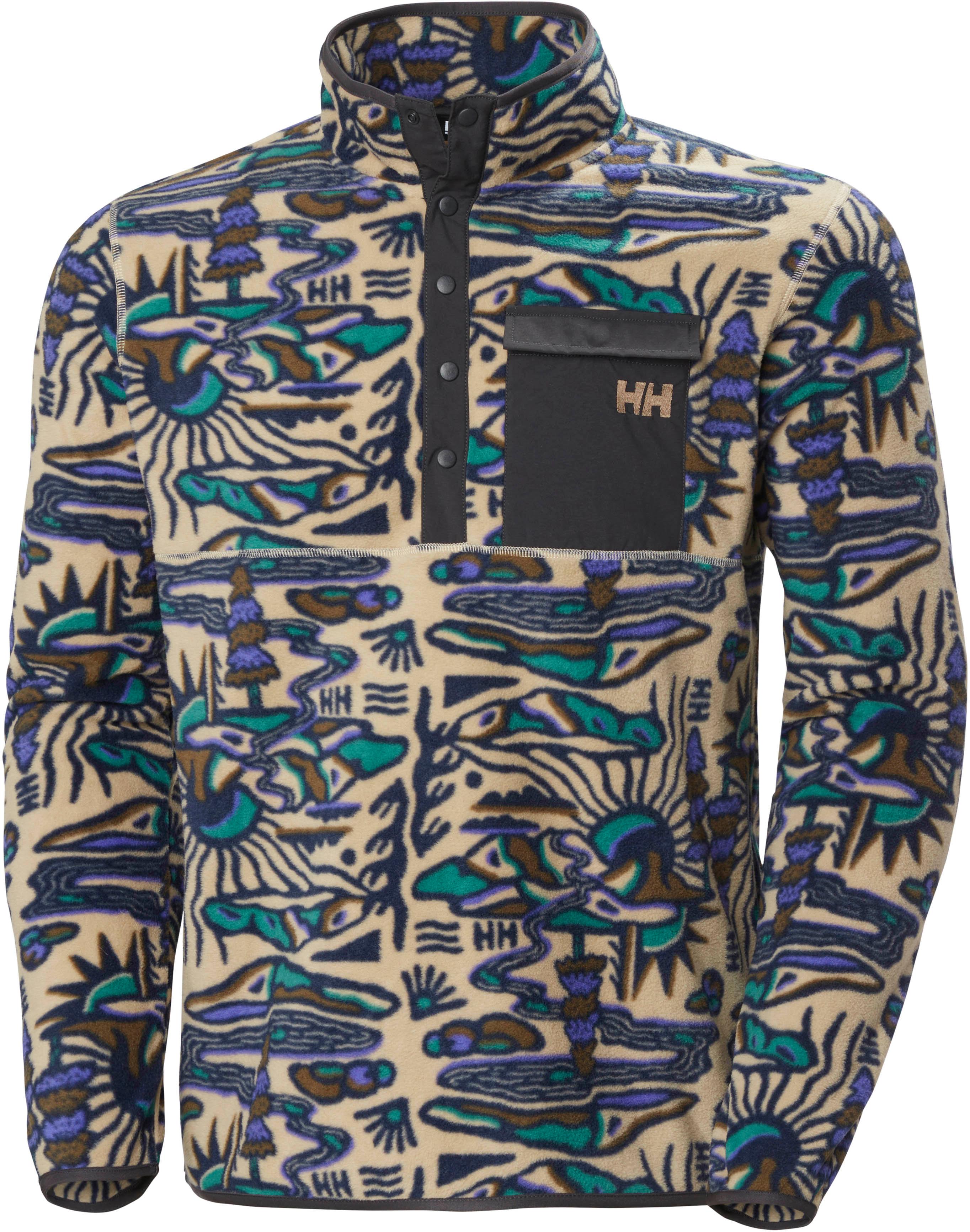 Helly Hansen Fleeceshirt Stehkragen Allover-Print Polyester Bunt