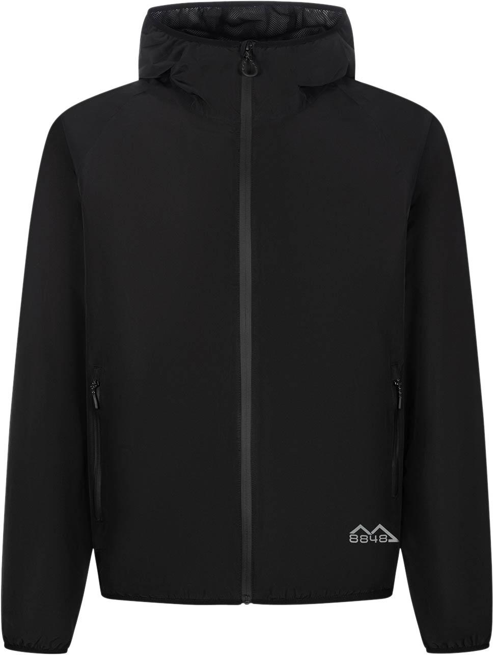 8848 Outdoor Funktionsjacke Kapuzen Reißverschluss Mesh Schwarz